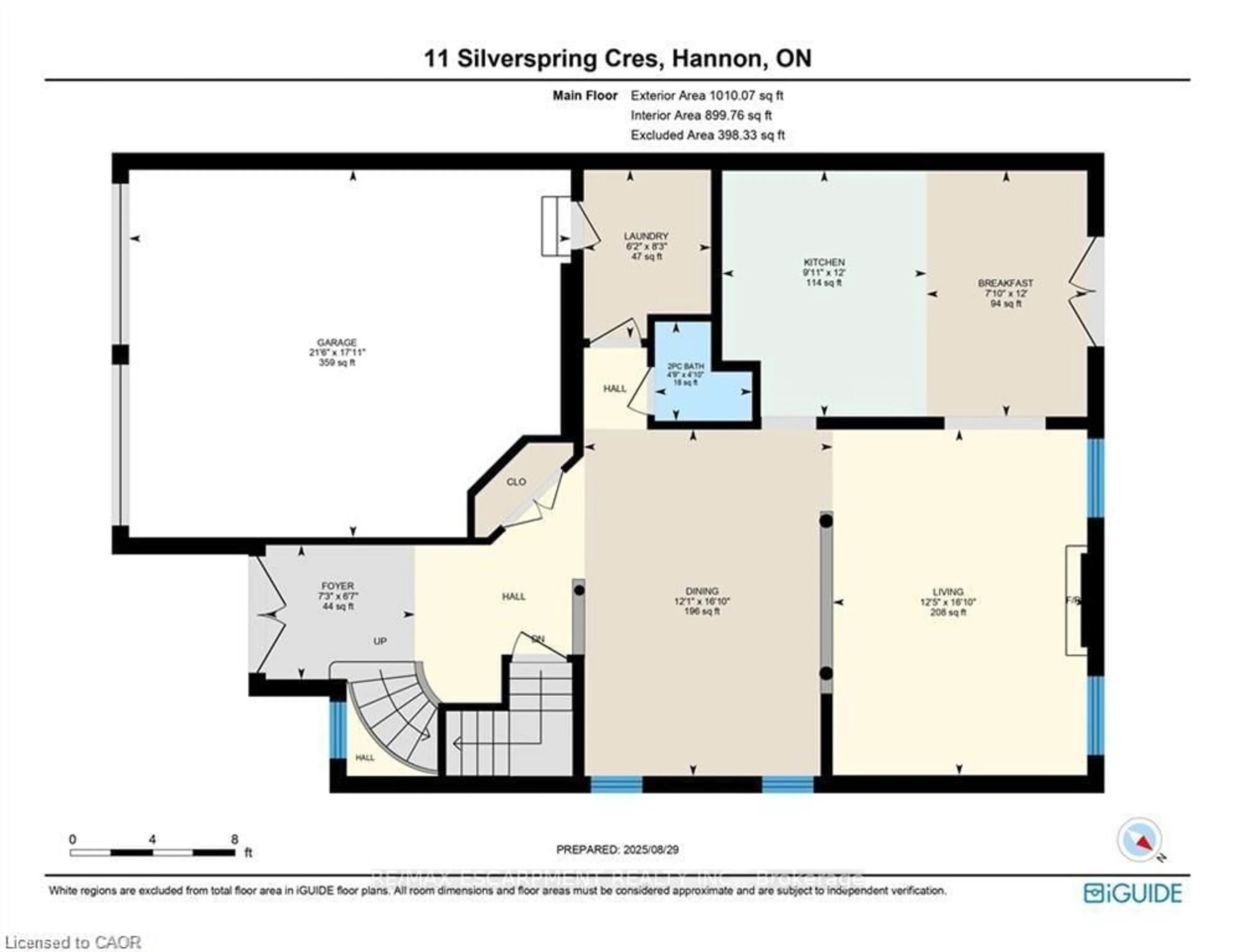 Floor plan for 11 Silverspring Cres, Hamilton Ontario L0R 1P0