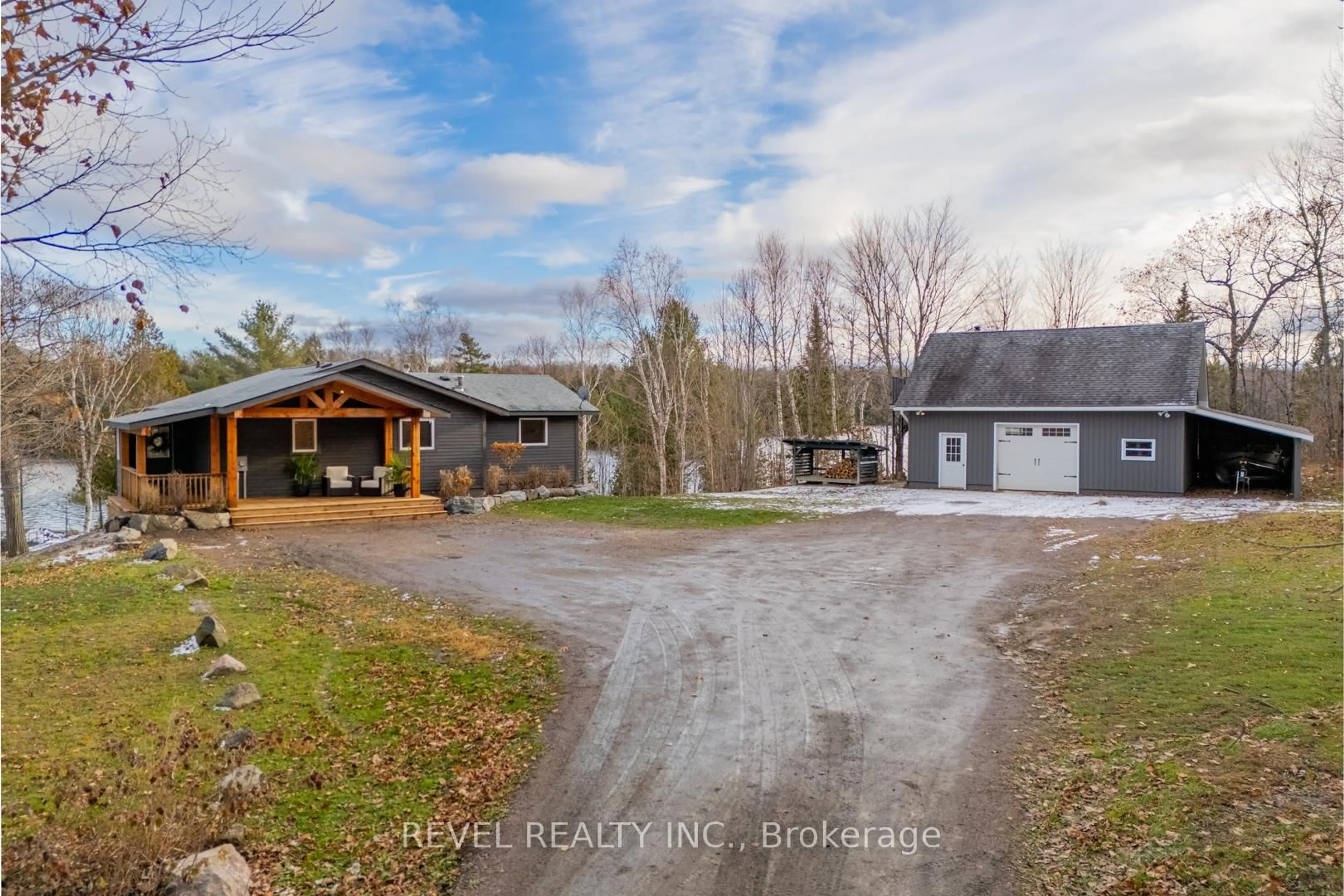 A pic from outside/outdoor area/front of a property/back of a property/a pic from drone, unknown for 300 Green Lane, Whitestone Ontario P0A 1G0