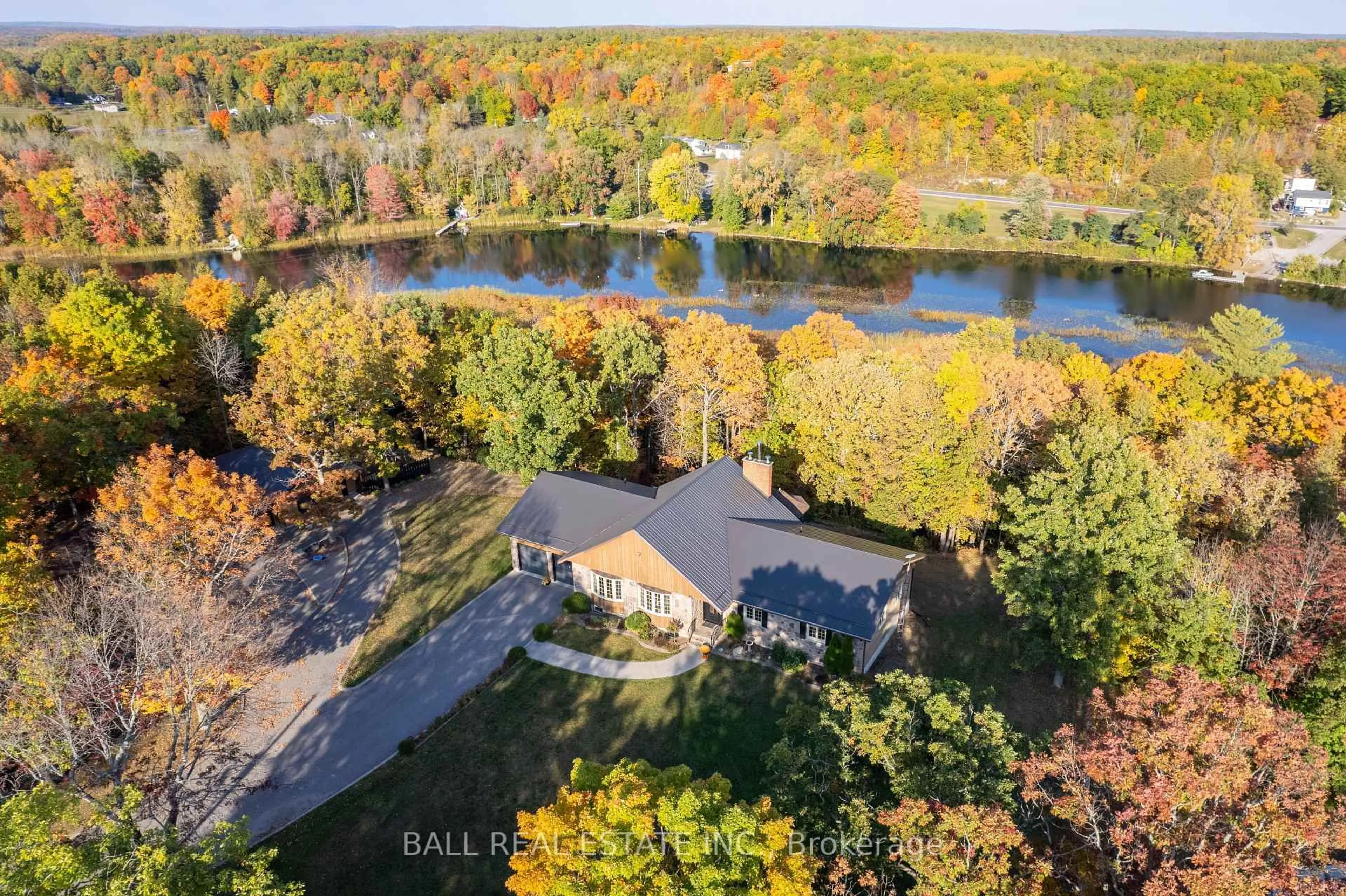 A pic from outside/outdoor area/front of a property/back of a property/a pic from drone, water/lake/river/ocean view for 38 Bontervale Rd, Limoges Ontario K0K 2M0