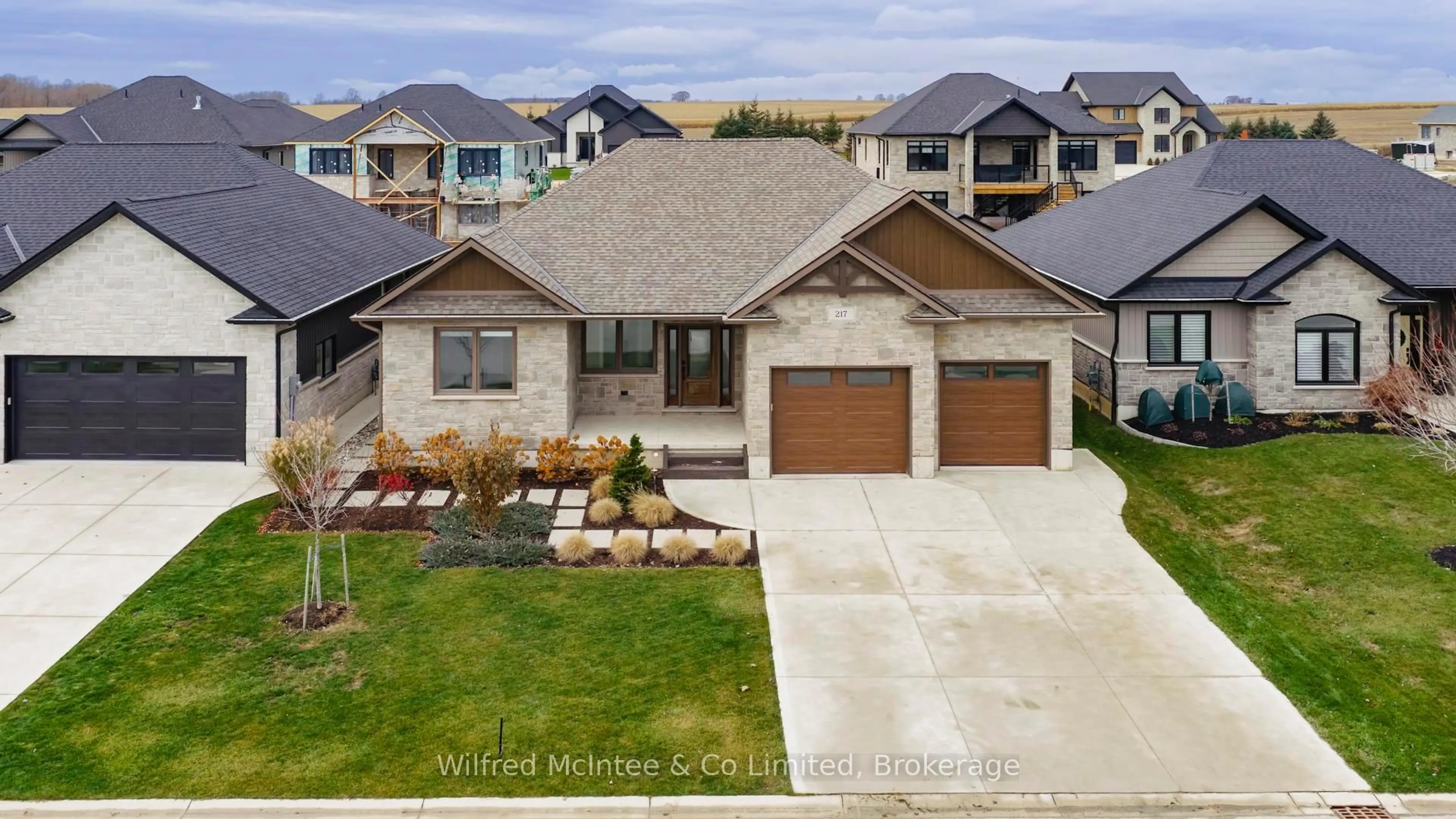 A pic from outside/outdoor area/front of a property/back of a property/a pic from drone, street for 217 Irishwood Lane, Brockton Ontario N0G 2V0