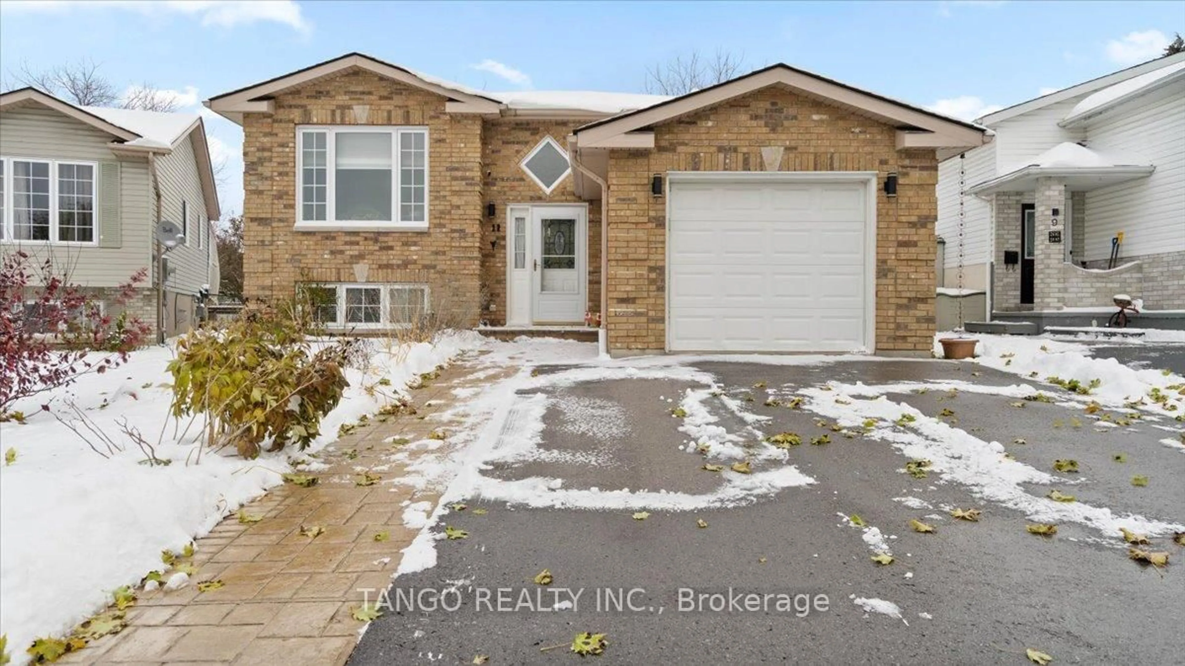 Home with brick exterior material, street for 11 Faraday Gdns, Belleville Ontario K8P 5J5