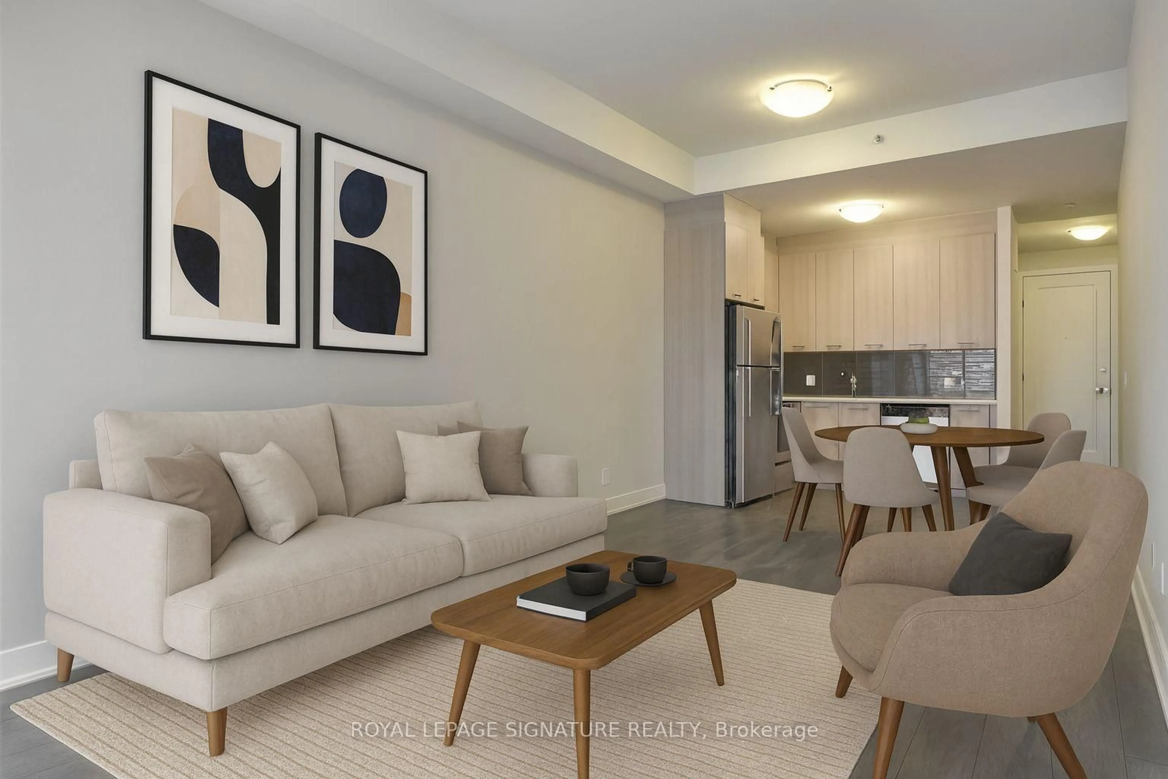 Living room with furniture, unknown for 150 Main St #614, Hamilton Ontario L8P 1H8