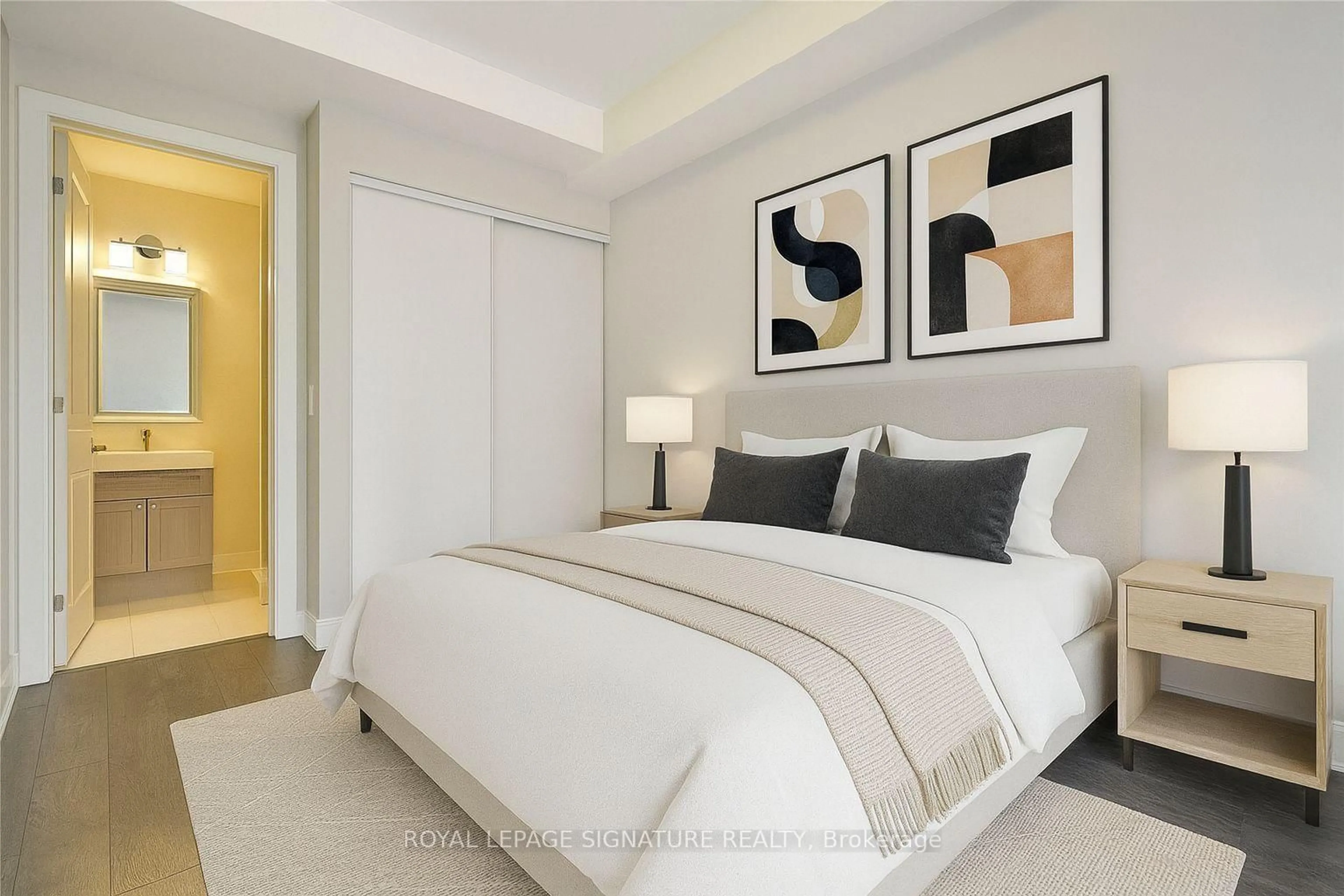 Bedroom with bed, unknown for 150 Main St #614, Hamilton Ontario L8P 1H8