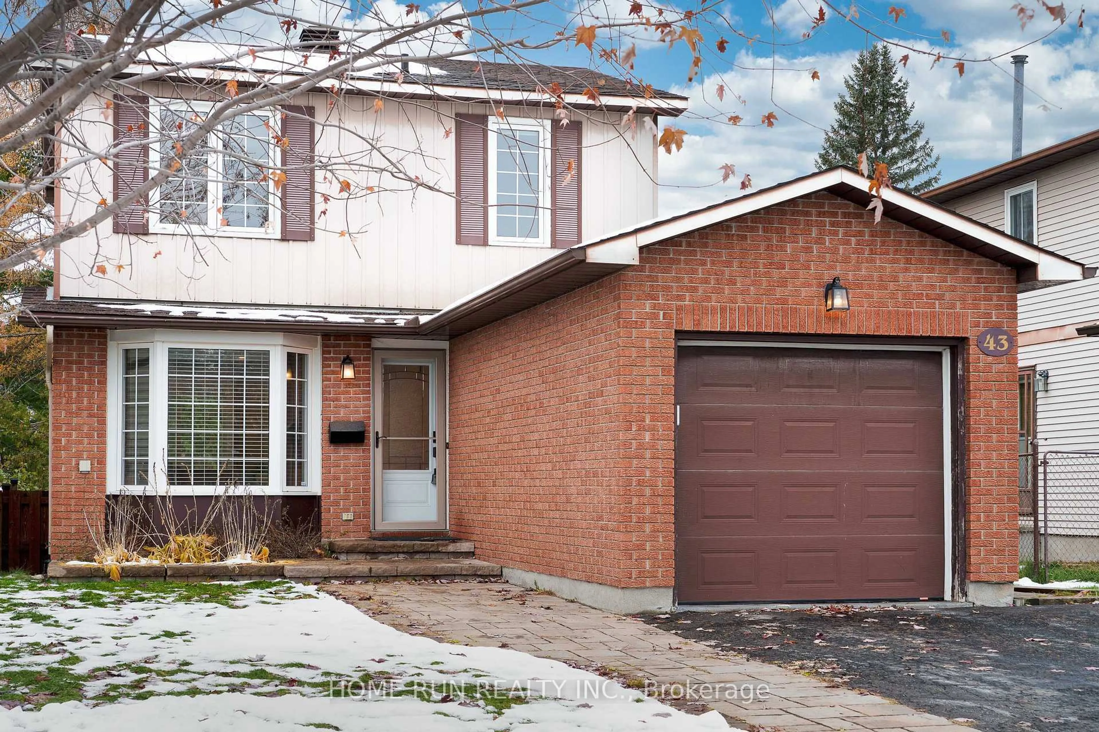 Home with brick exterior material, street for 43 Rothesay Dr, Kanata Ontario K2L 1N6