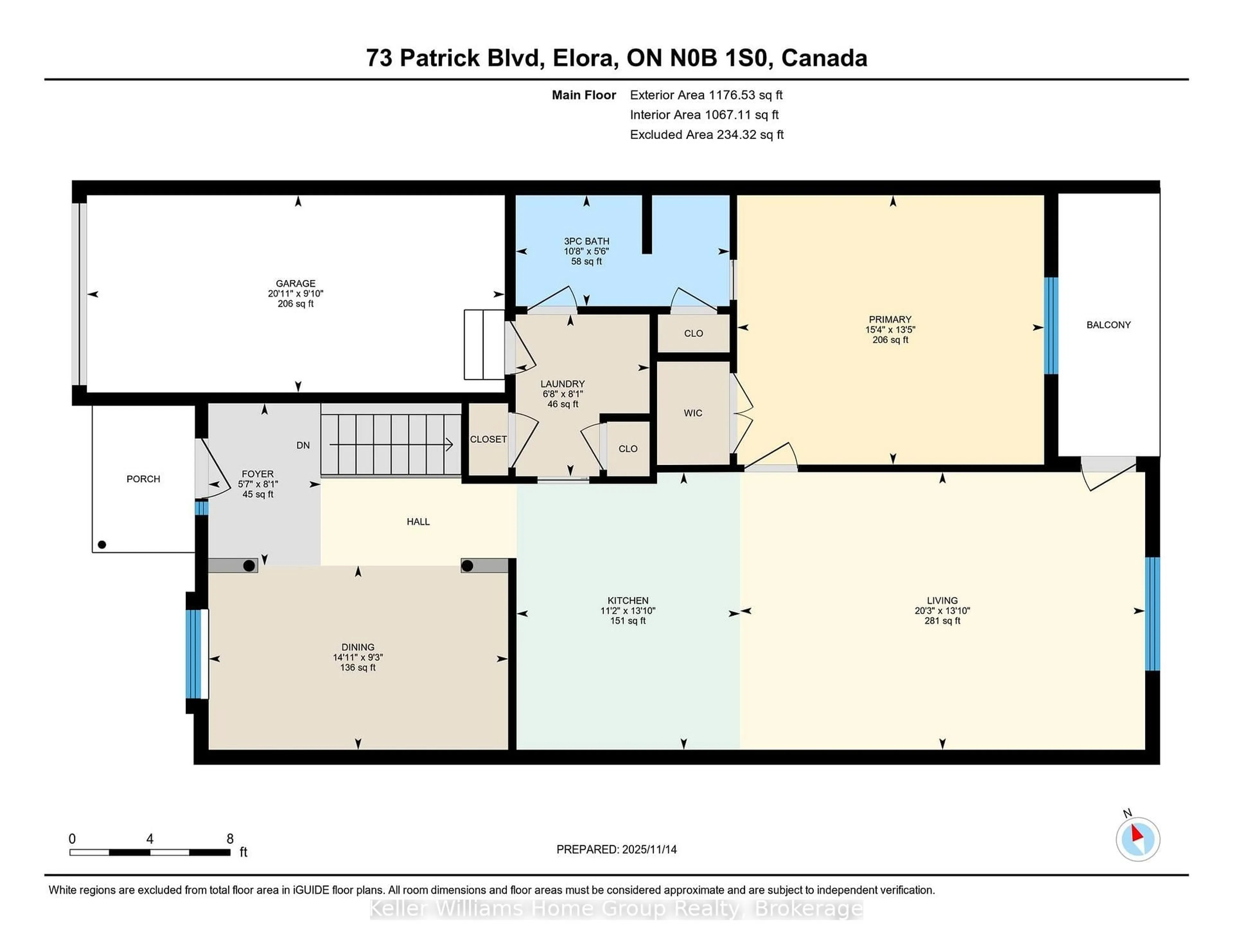 Floor plan for 73 Patrick Blvd, Centre Wellington Ontario N0B 1S0