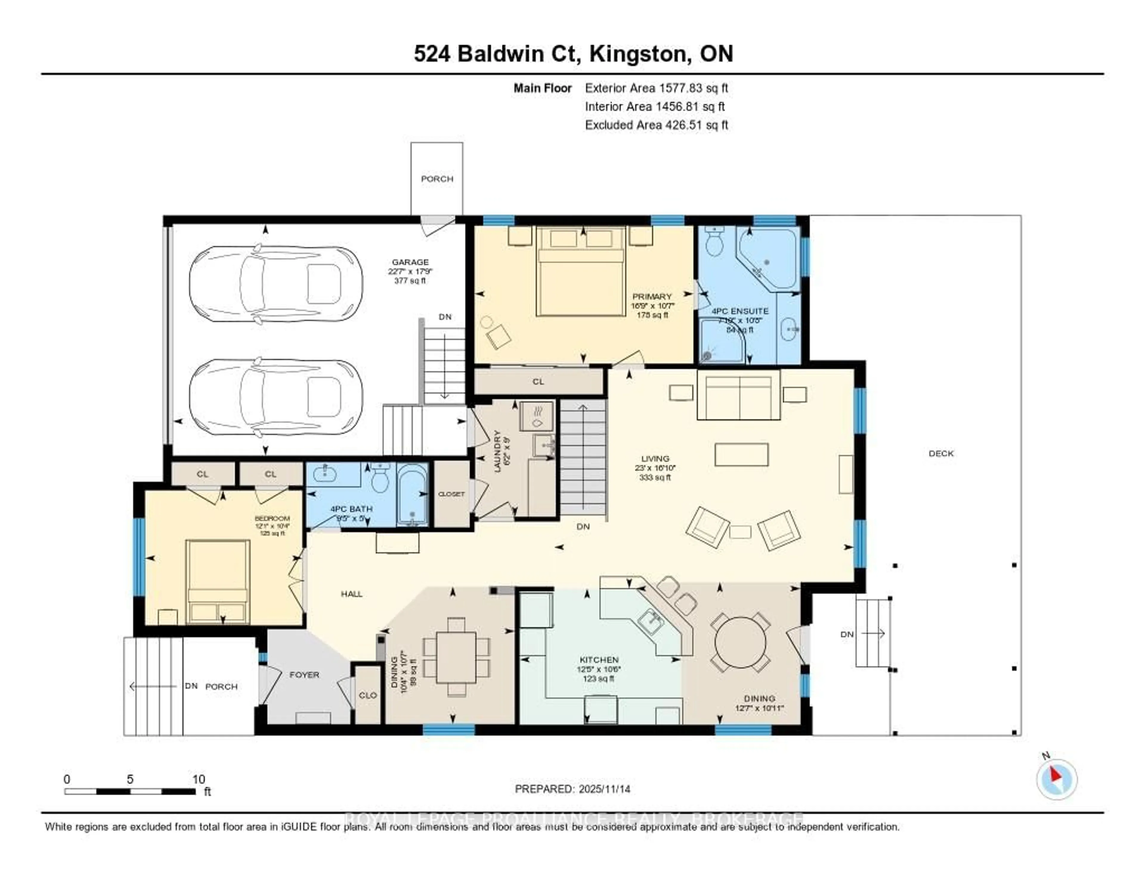 Floor plan for 524 Baldwin Crt, Kingston Ontario K7P 0C8
