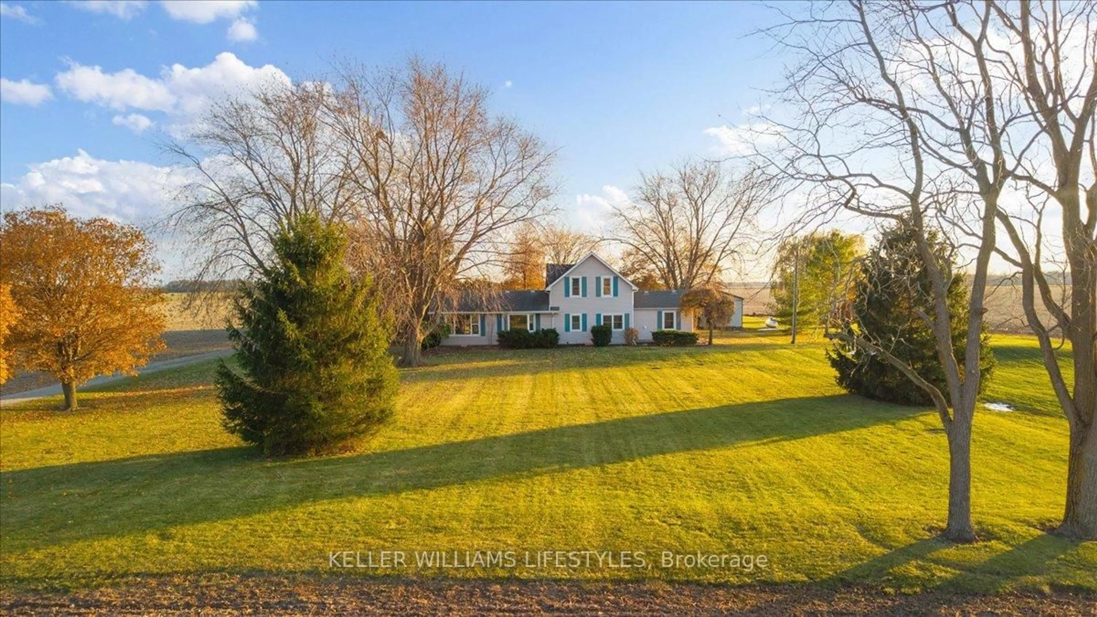 A pic from outside/outdoor area/front of a property/back of a property/a pic from drone, water/lake/river/ocean view for 3981 Hyslop Line, Plympton-Wyoming Ontario N0N 1E0