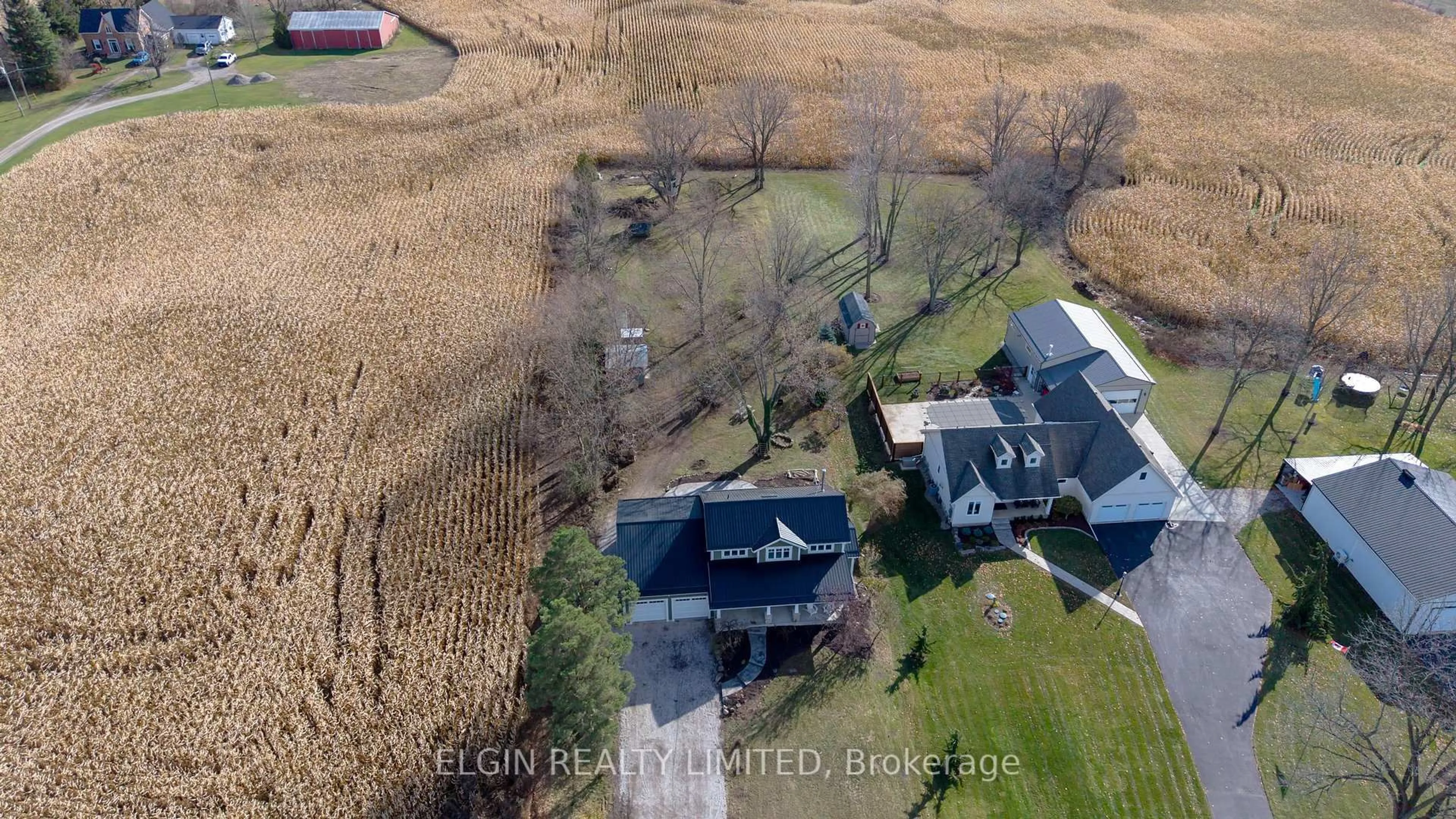 A pic from outside/outdoor area/front of a property/back of a property/a pic from drone, unknown for 39349 Fingal Line, Southwold Ontario N5P 3S5