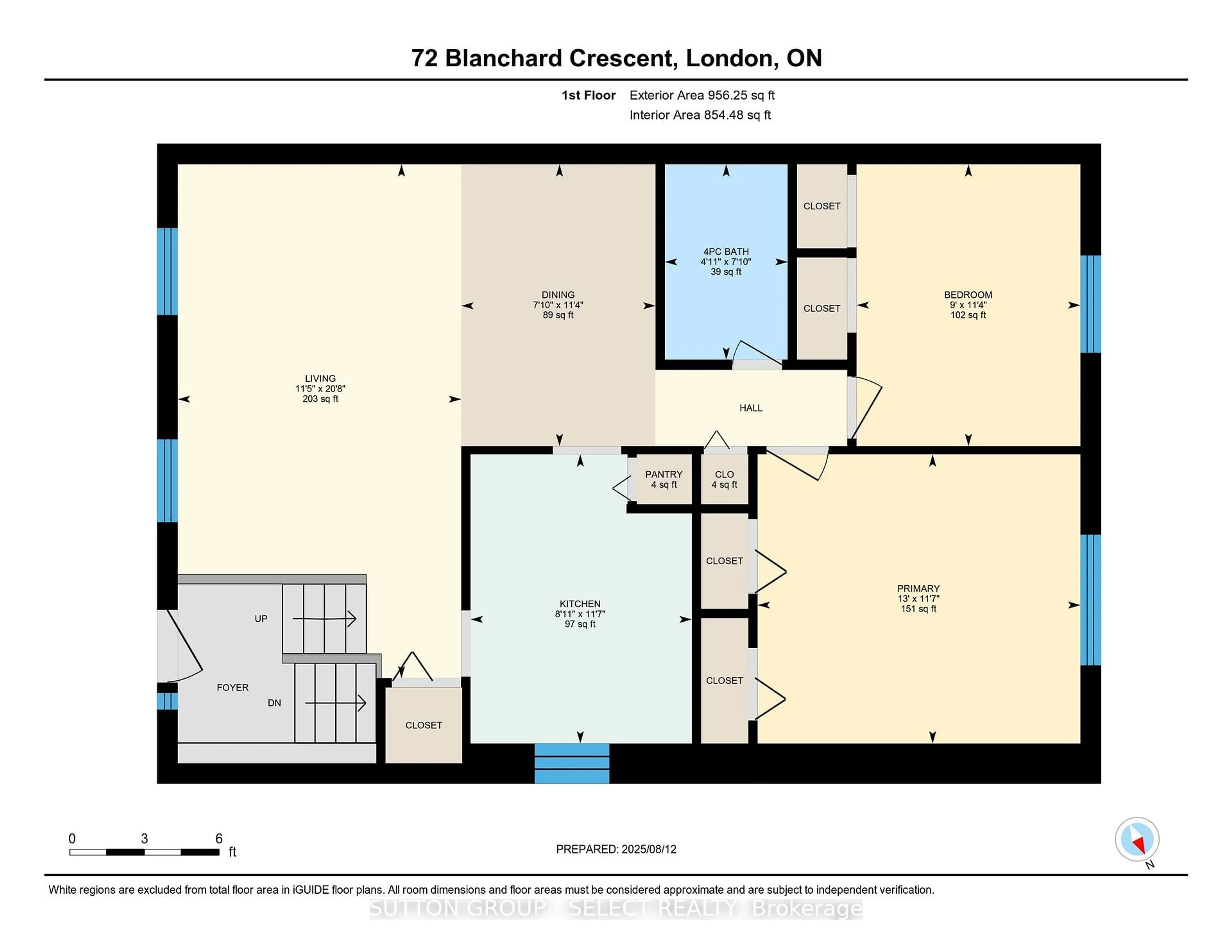 Floor plan for 72 Blanchard Cres, London North Ontario N6G 4E4