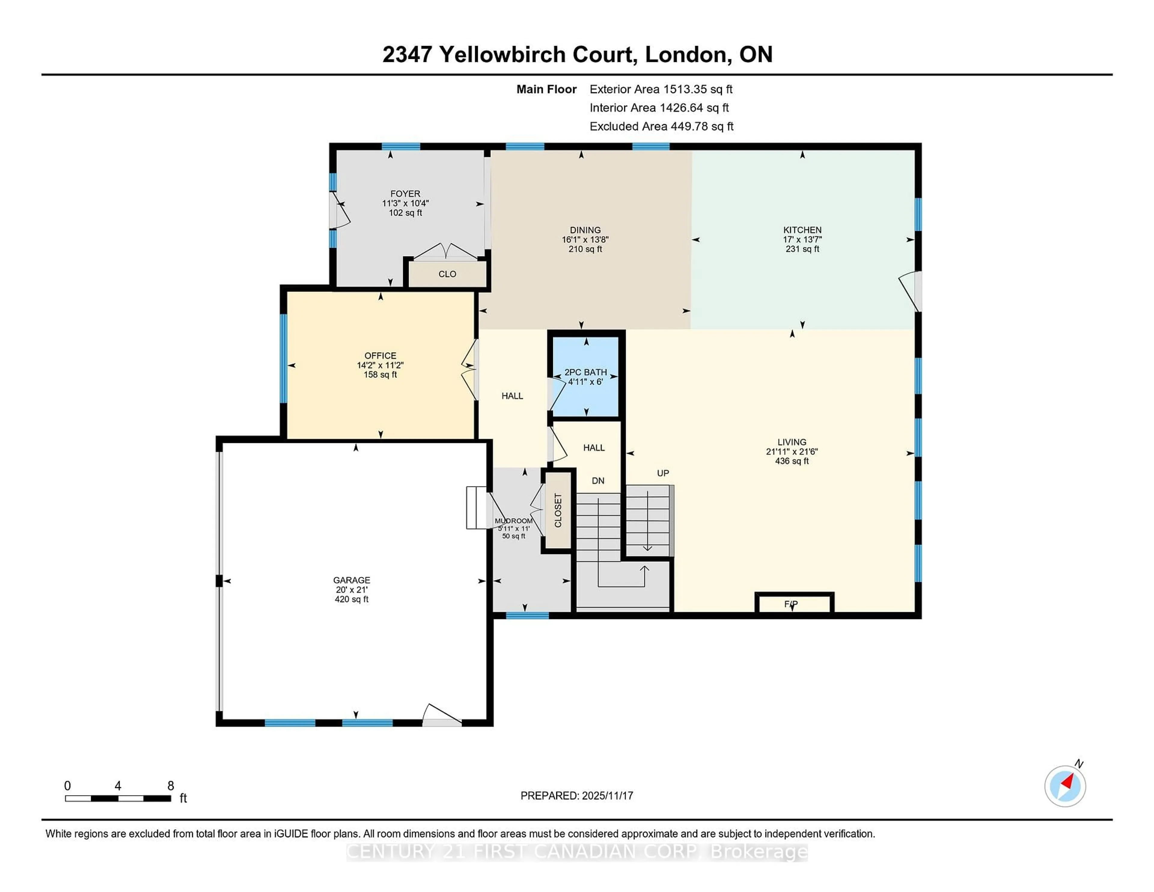 Floor plan for 2347 Yellowbirch Crt, London North Ontario N6G 5C1