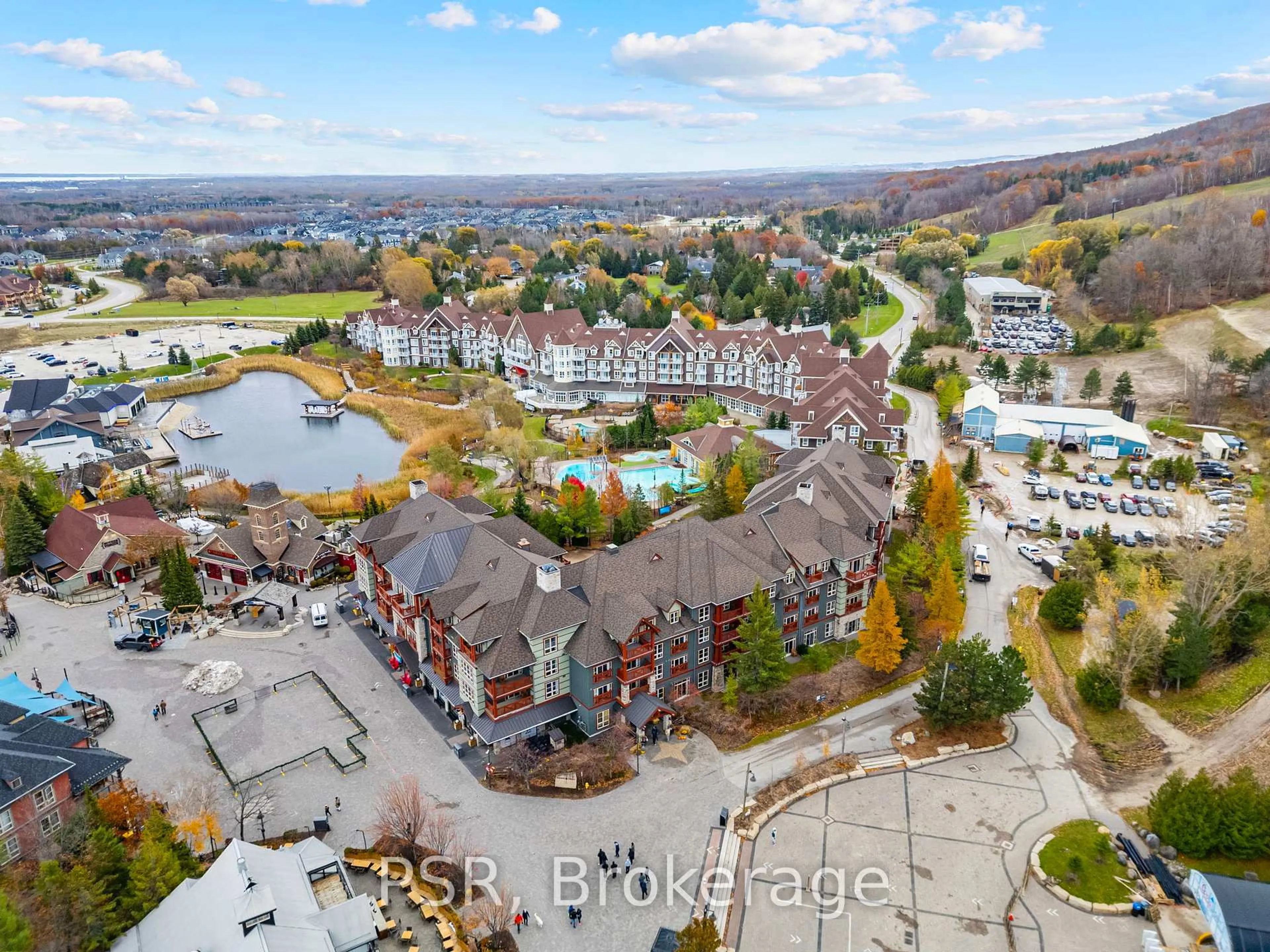 A pic from outside/outdoor area/front of a property/back of a property/a pic from drone, water/lake/river/ocean view for 152 Jozo Weider Blvd #209, Blue Mountains Ontario L9Y 0V2