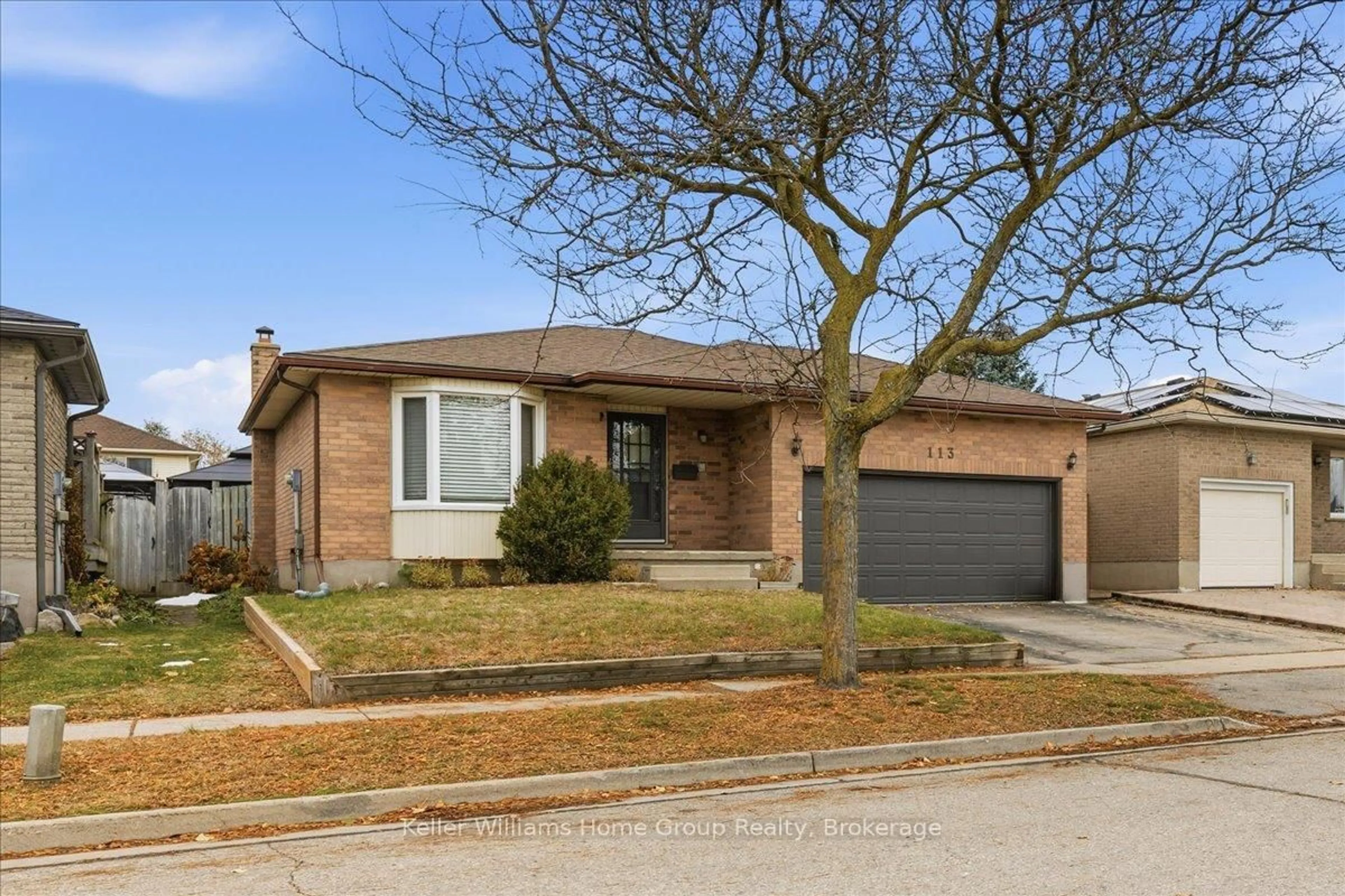 Home with brick exterior material, street for 113 Rushbrook Dr, Kitchener Ontario N2E 3C8