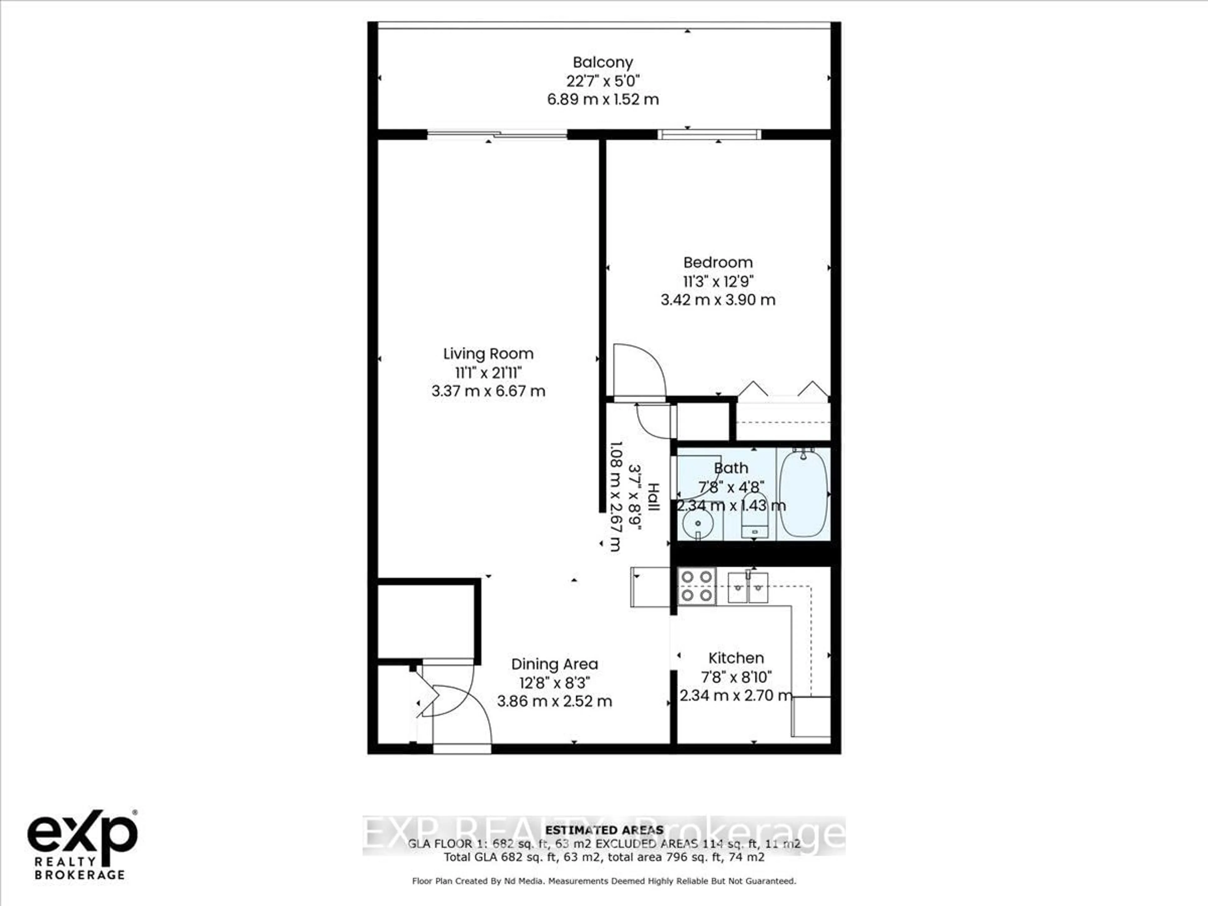 Floor plan for 583 Mornington Ave #811, London East Ontario N5Y 3E9