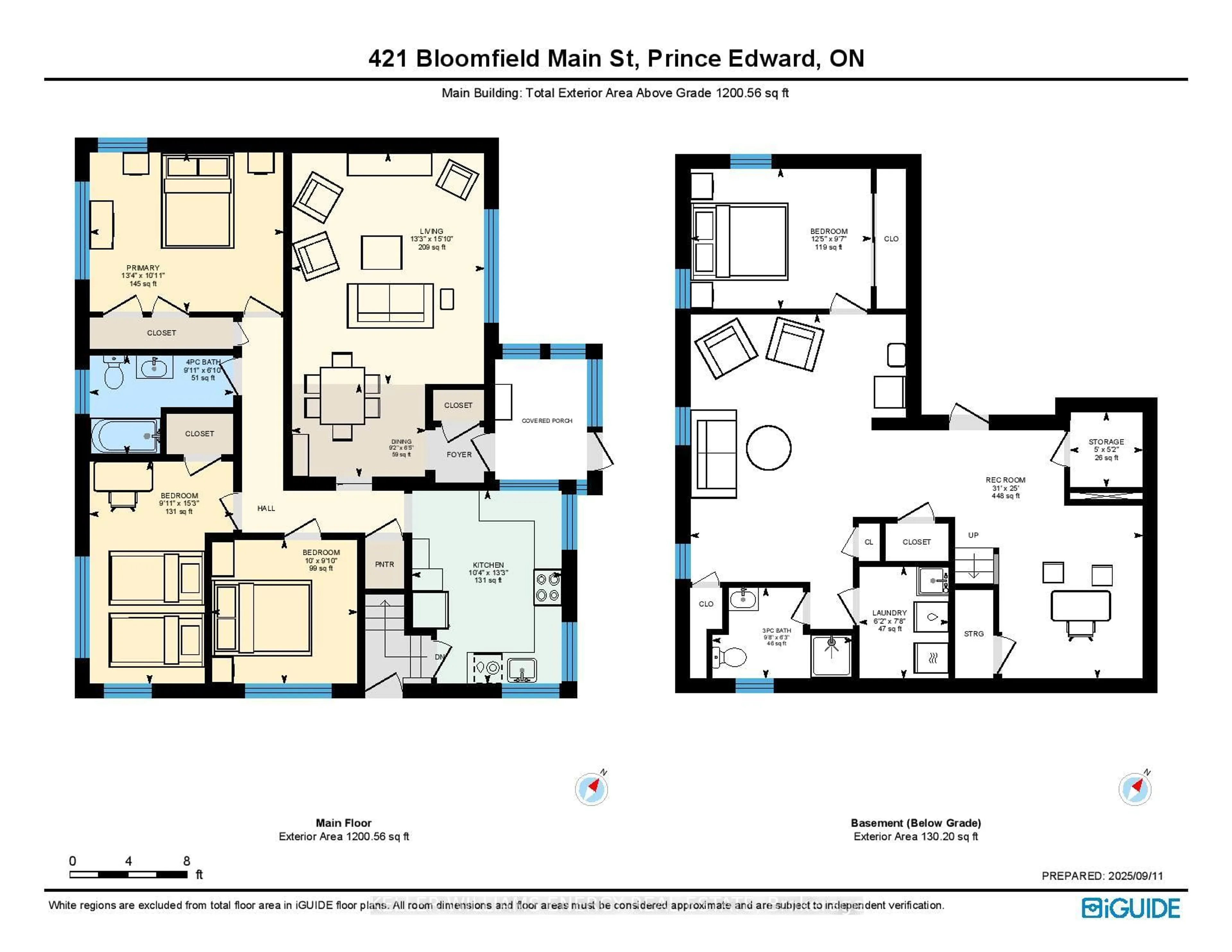 Floor plan for 421 Bloomfield Main St, Prince Edward County Ontario K0K 1G0