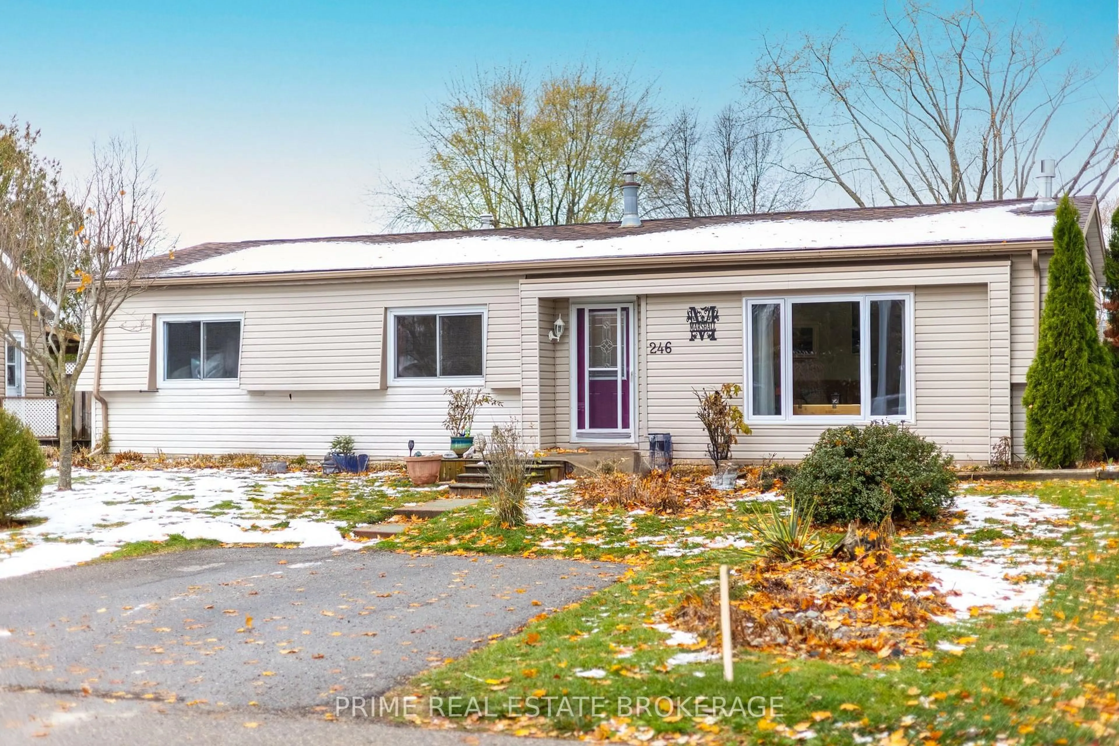 Home with vinyl exterior material, street for 246 Southwinds Crt, South Huron Ontario N0M 1T0