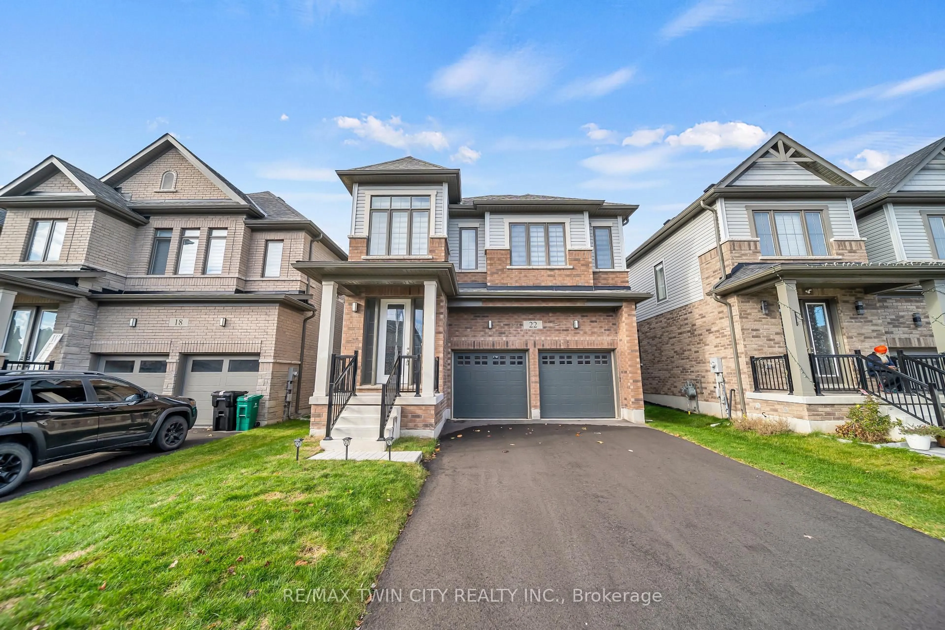 Home with brick exterior material, street for 22 Rustic Oak Tr, North Dumfries Ontario N0B 1E0