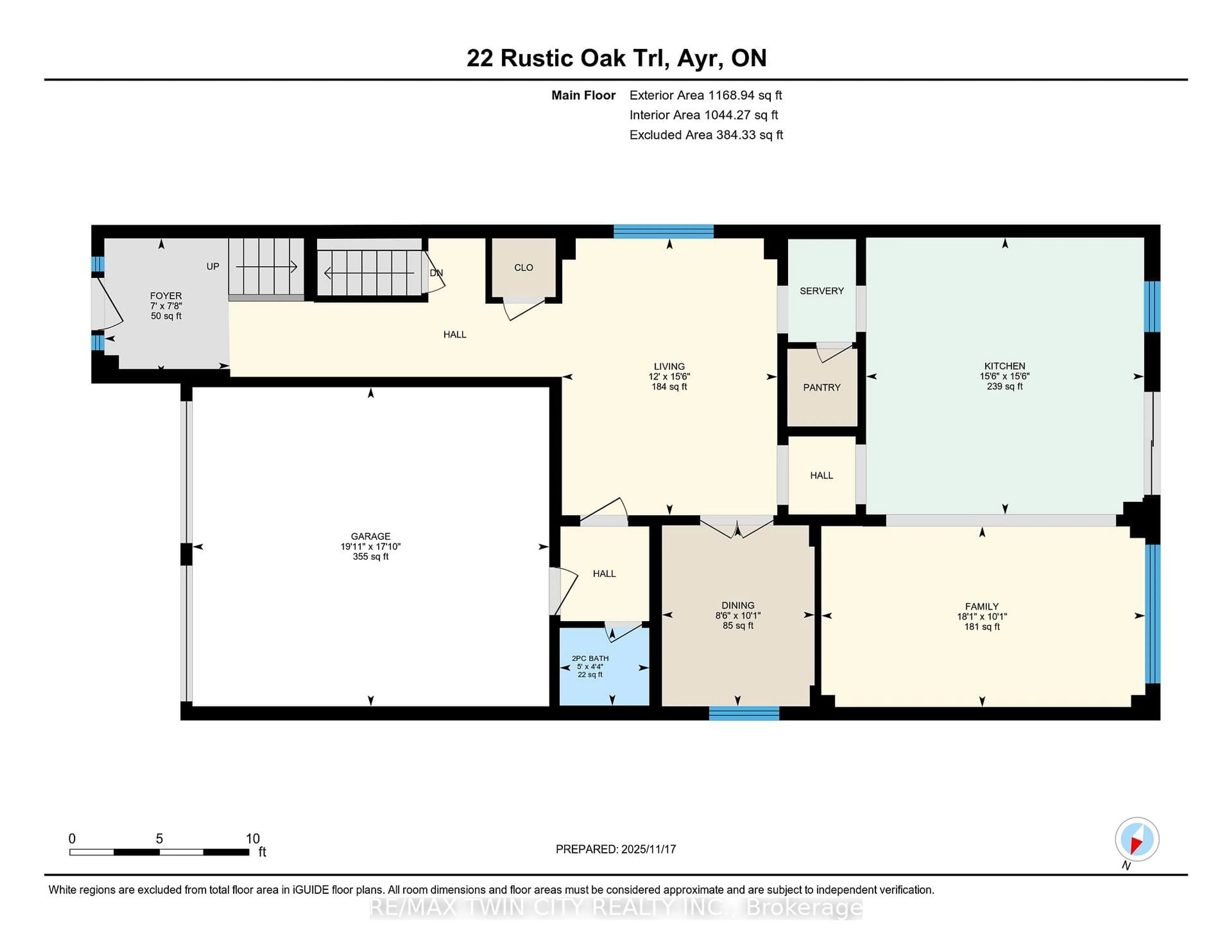 Floor plan for 22 Rustic Oak Tr, North Dumfries Ontario N0B 1E0