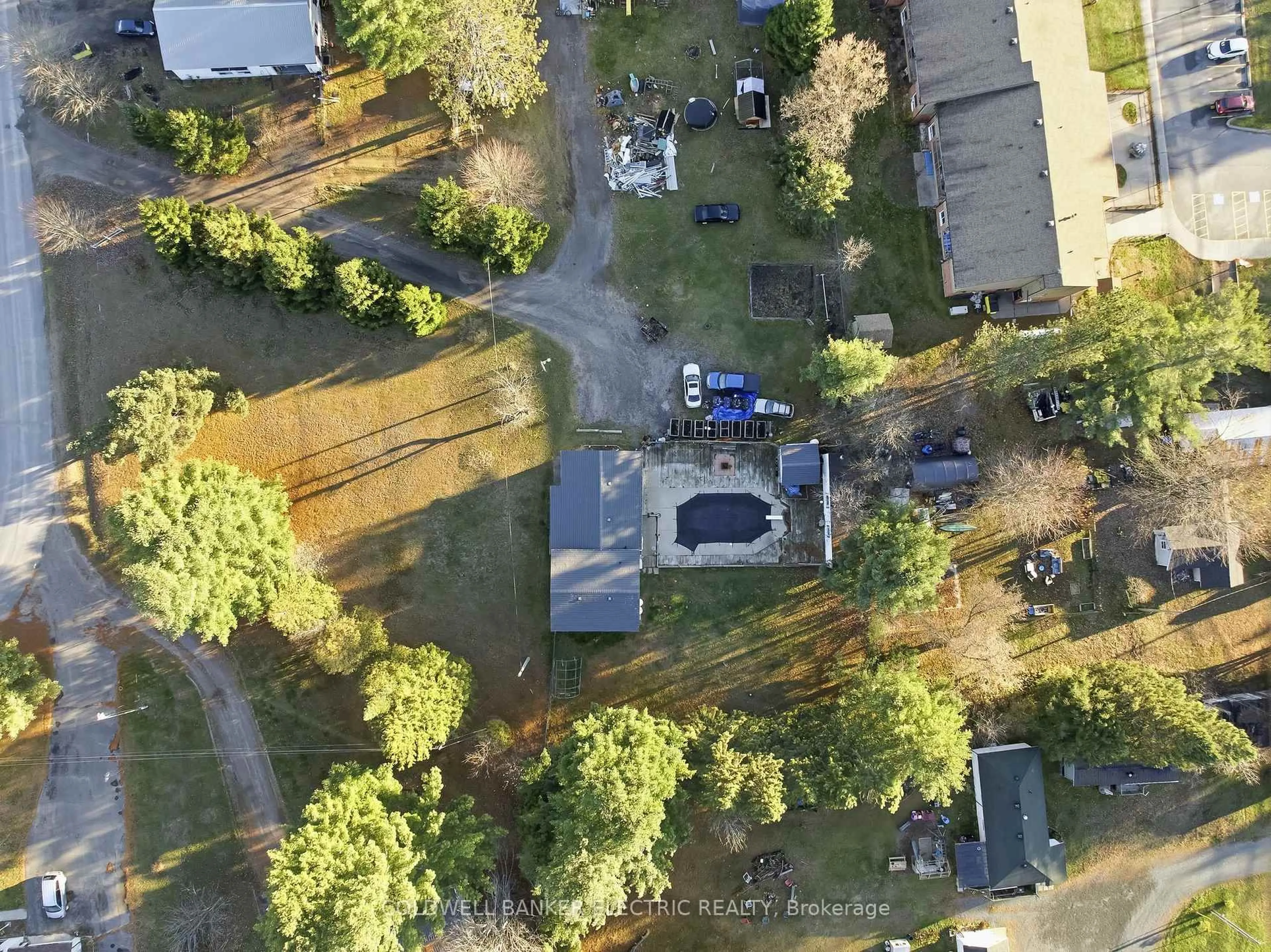 A pic from outside/outdoor area/front of a property/back of a property/a pic from drone, street for 62 Airport Rd, Addington Highlands Ontario K0H 2G0