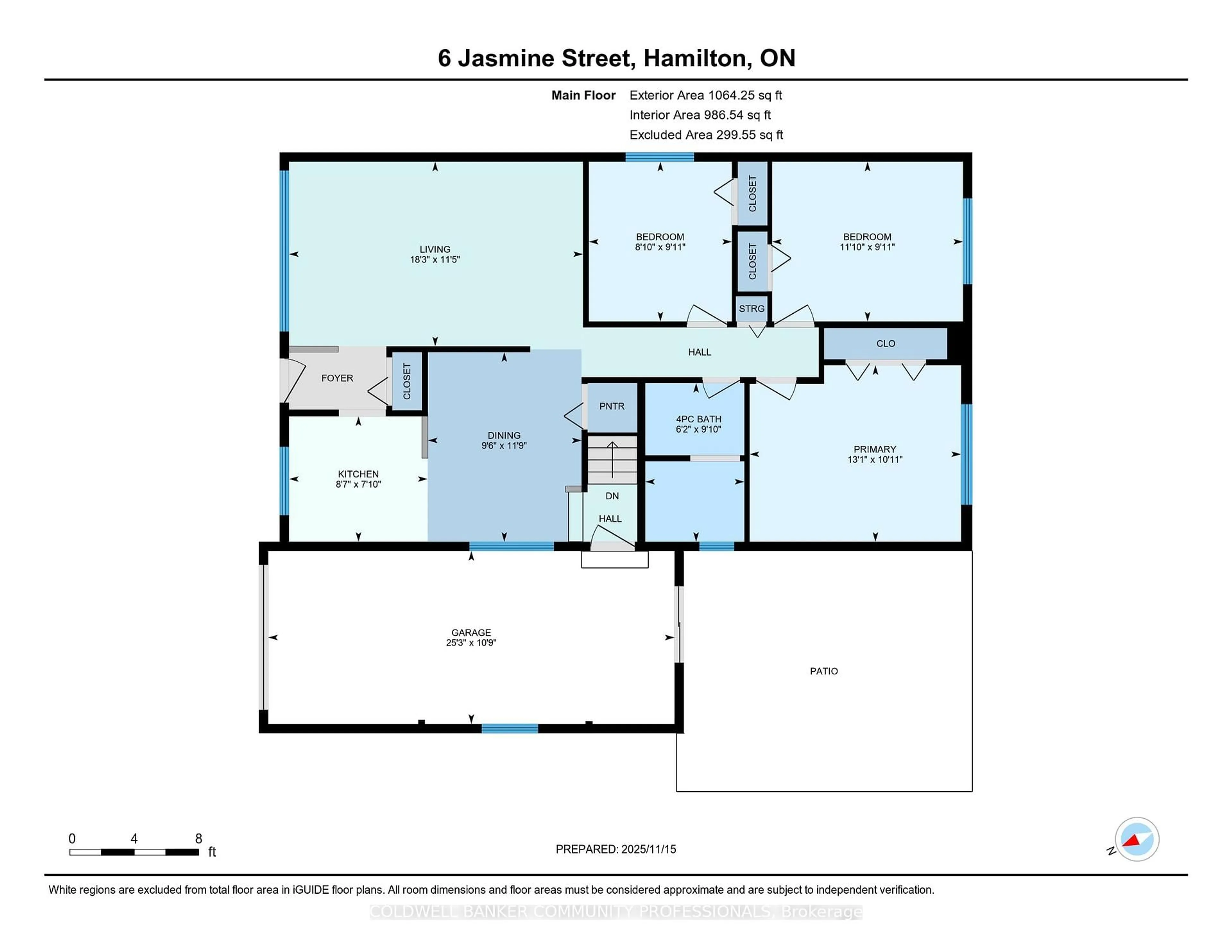 Floor plan for 6 Jasmine St, Hamilton Ontario L8V 2M9