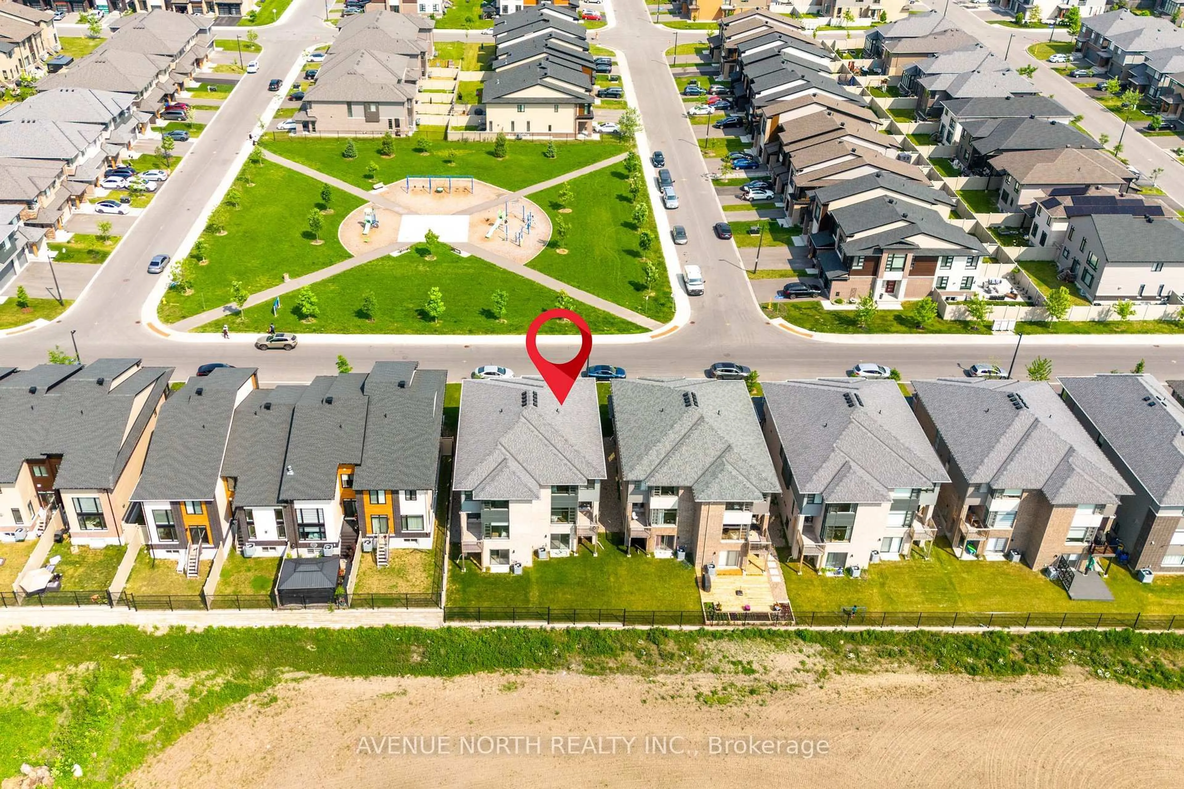 A pic from outside/outdoor area/front of a property/back of a property/a pic from drone, street for 244 Shuttleworth Dr, Ottawa Ontario K1T 0T4