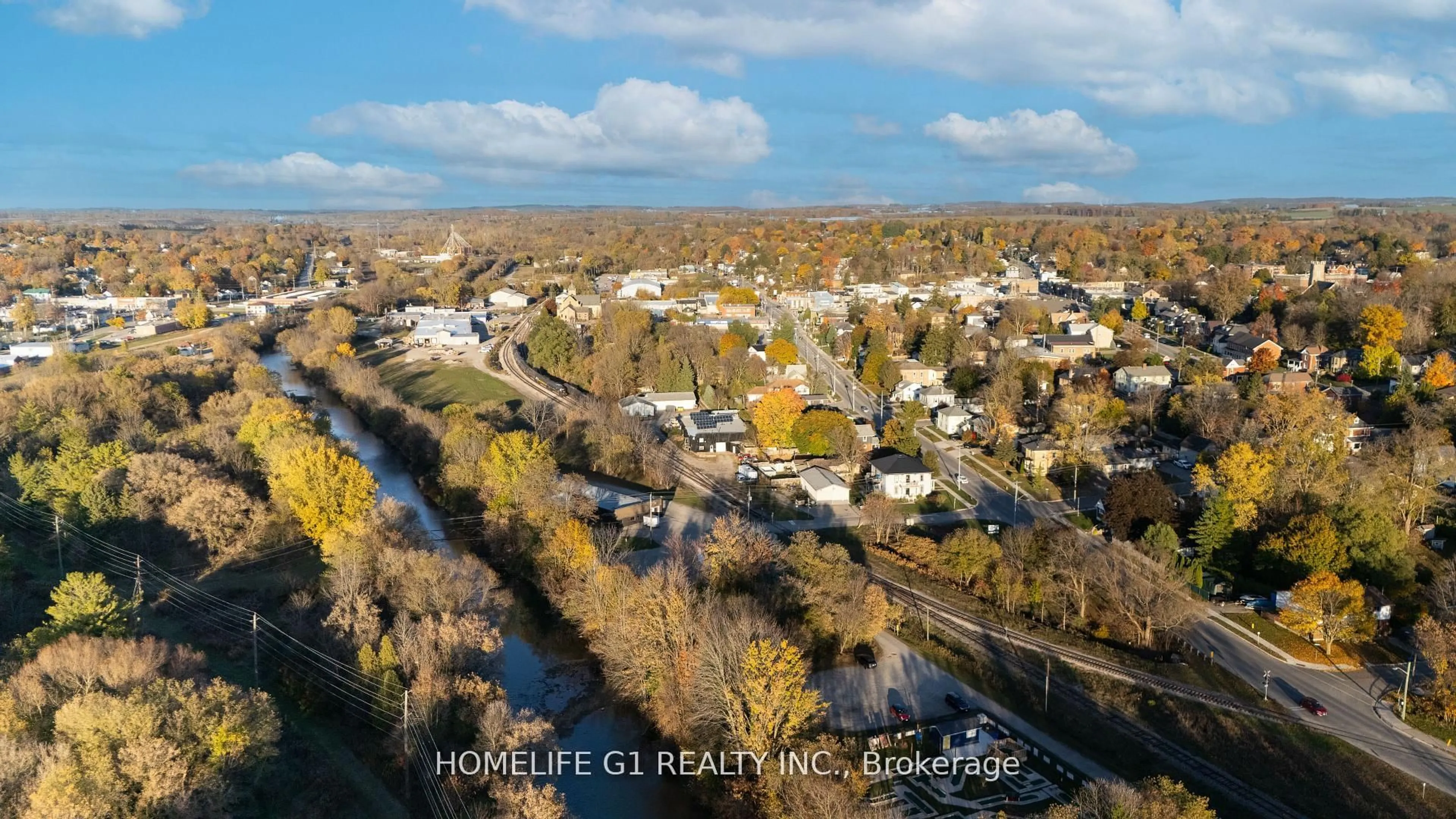 A pic from outside/outdoor area/front of a property/back of a property/a pic from drone, water/lake/river/ocean view for 241 Charles St, Ingersoll Ontario N5C 2M5