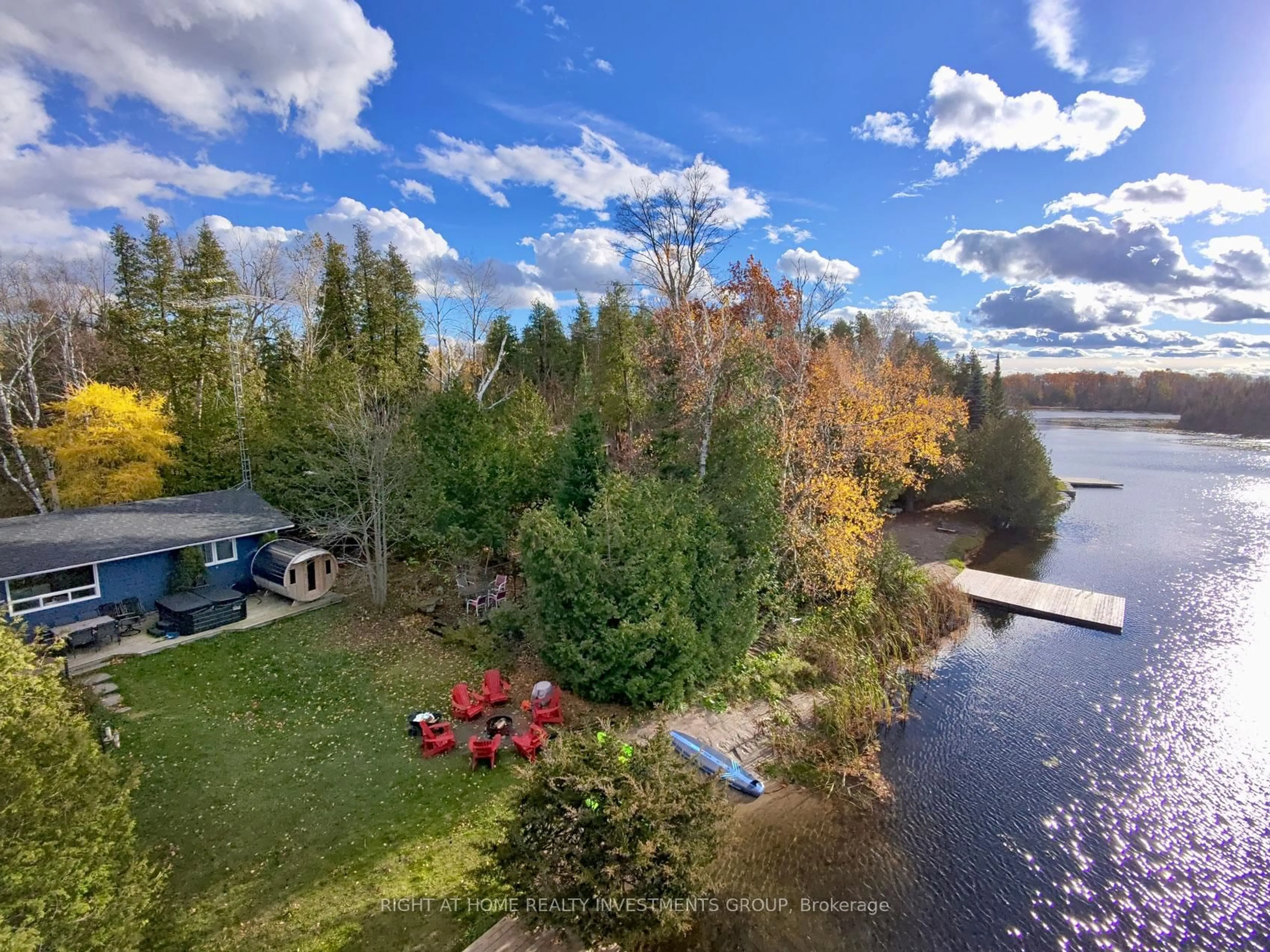 A pic from outside/outdoor area/front of a property/back of a property/a pic from drone, water/lake/river/ocean view for 284 KAWARTHA HIDEAWAY Rd, Trent Lakes Ontario K0L 1J0