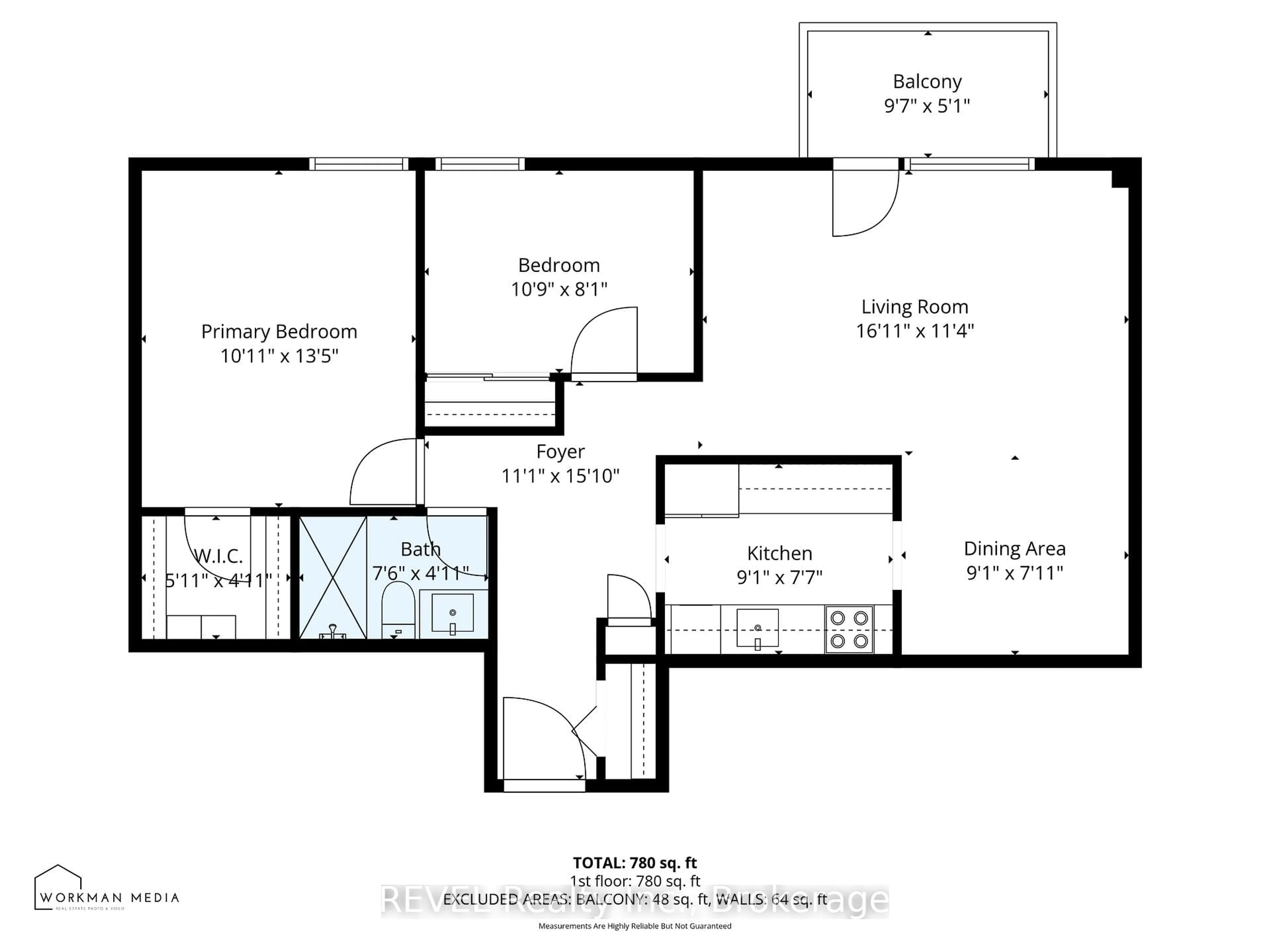 Floor plan for 198 Scott St #421, St. Catharines Ontario L2N 5T3