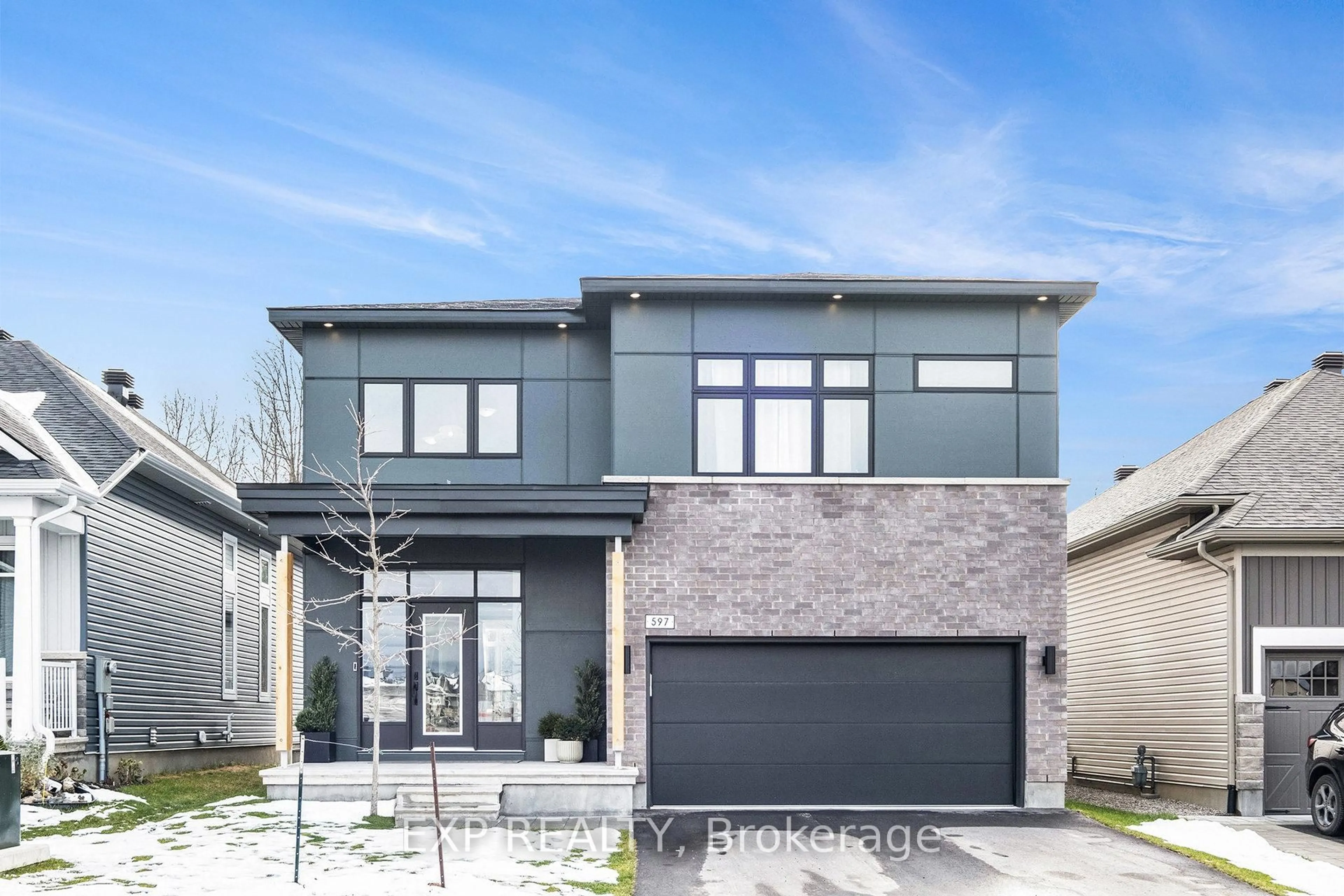 Home with brick exterior material, street for 597 Paakanaak Ave, Ottawa Ontario K1X 0H4