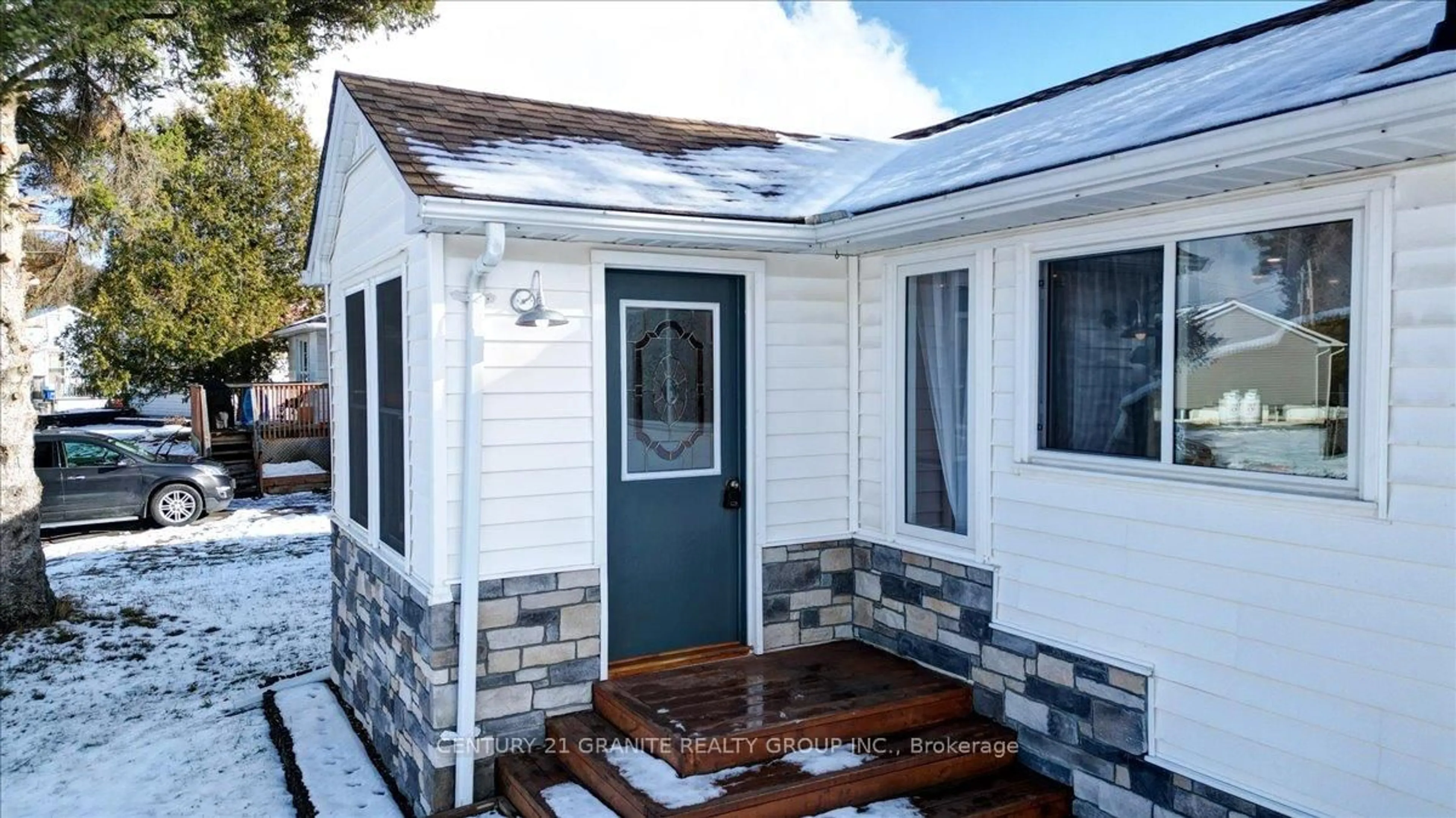 Home with vinyl exterior material, street for 3 Larch St, Highlands East Ontario K0L 1M0