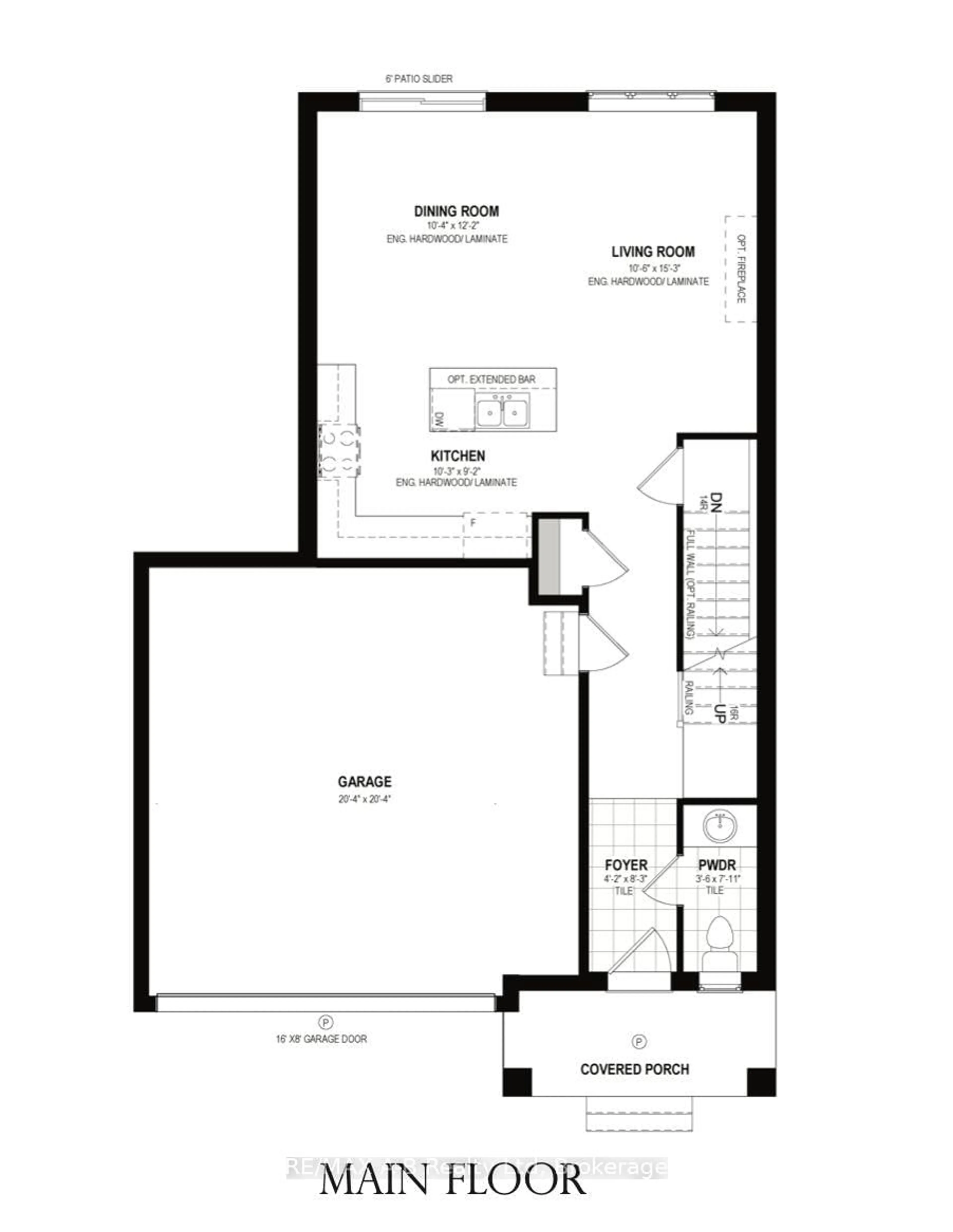 Floor plan for Lot 47 95 O.J. Gaffney Dr, Stratford Ontario N5A 0K7