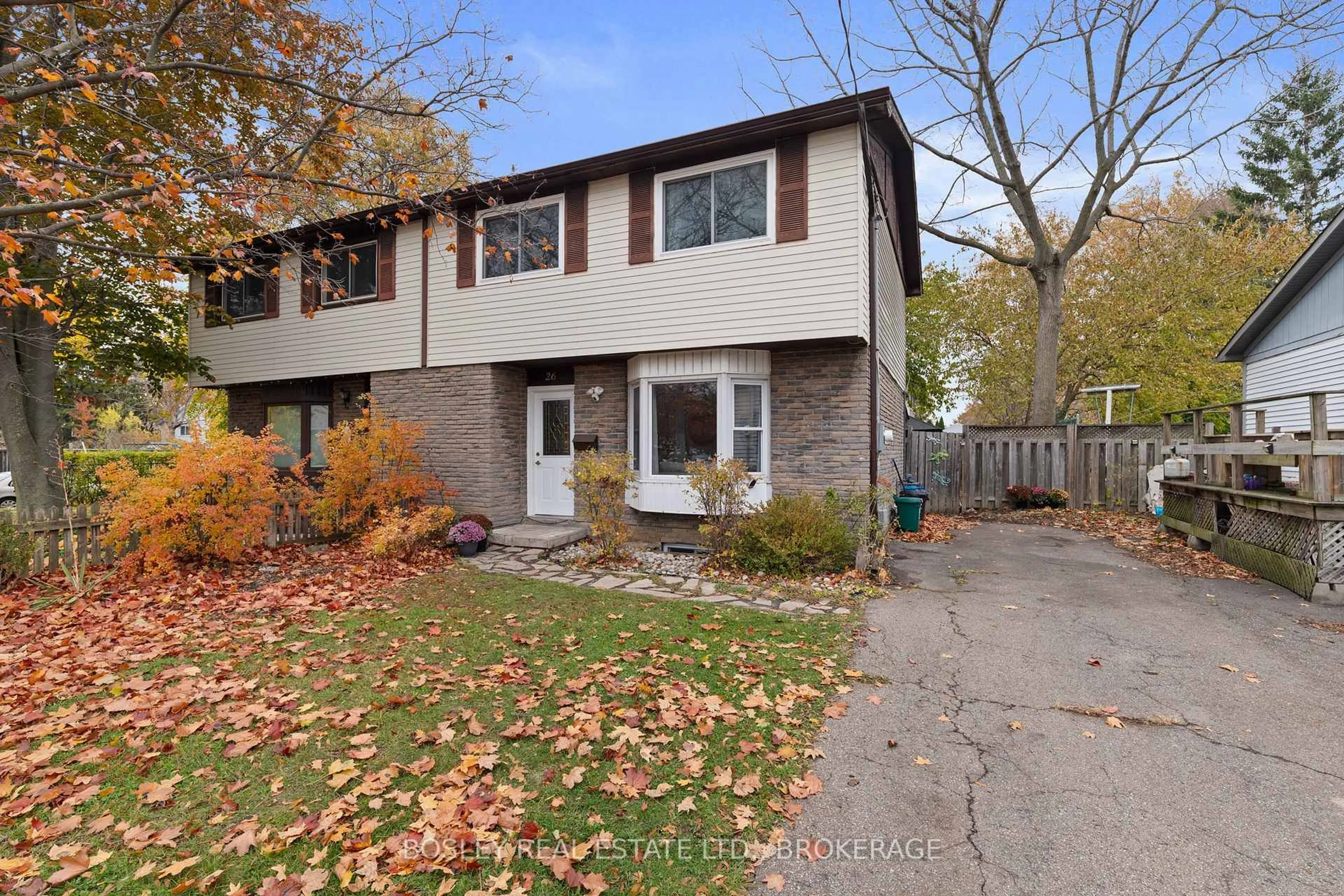 Home with vinyl exterior material, street for 26 Allan Dr, St. Catharines Ontario L2N 5S5