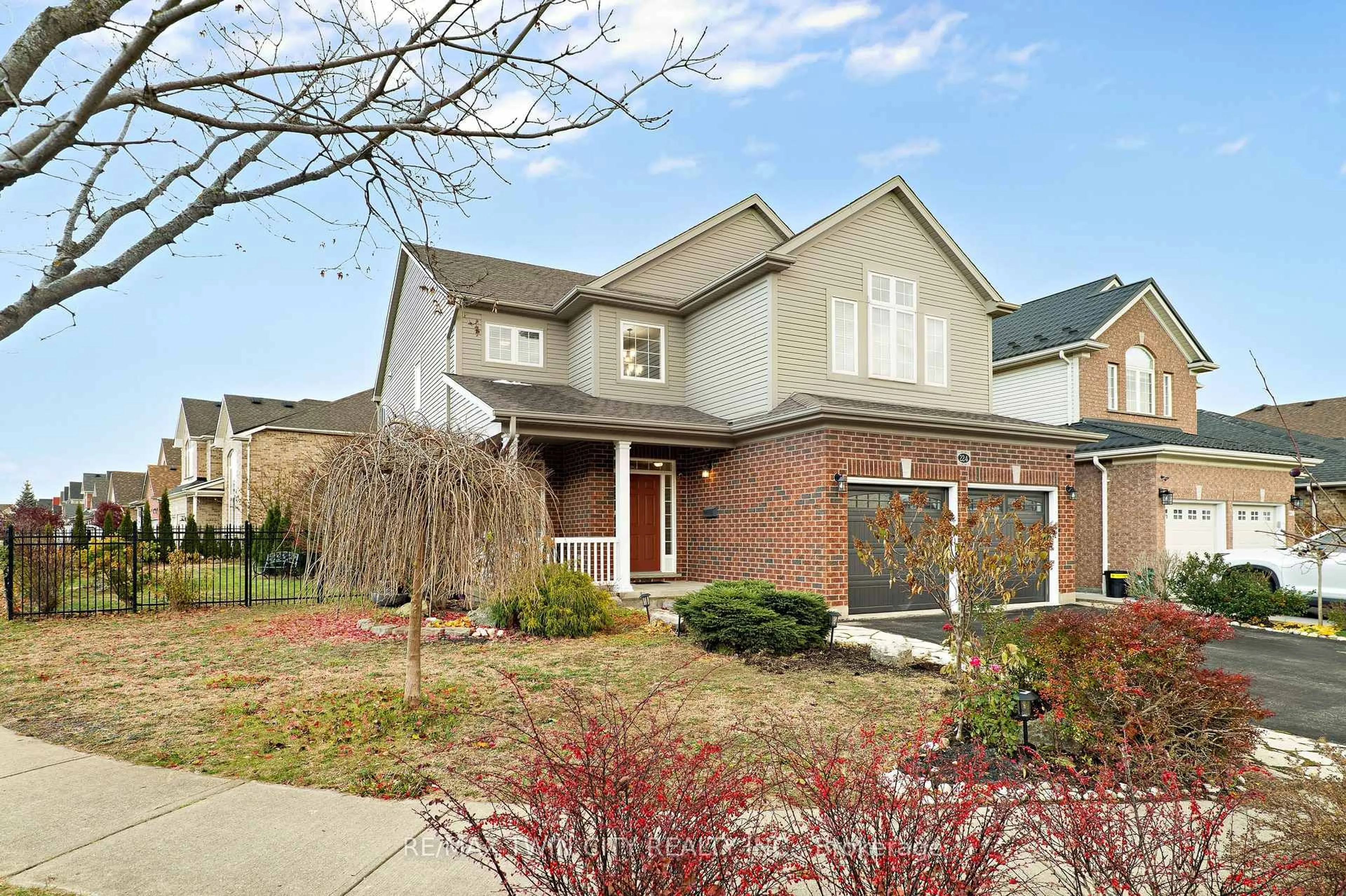 Home with brick exterior material, street for 224 Ridgemere Crt, Kitchener Ontario N2P 2V5