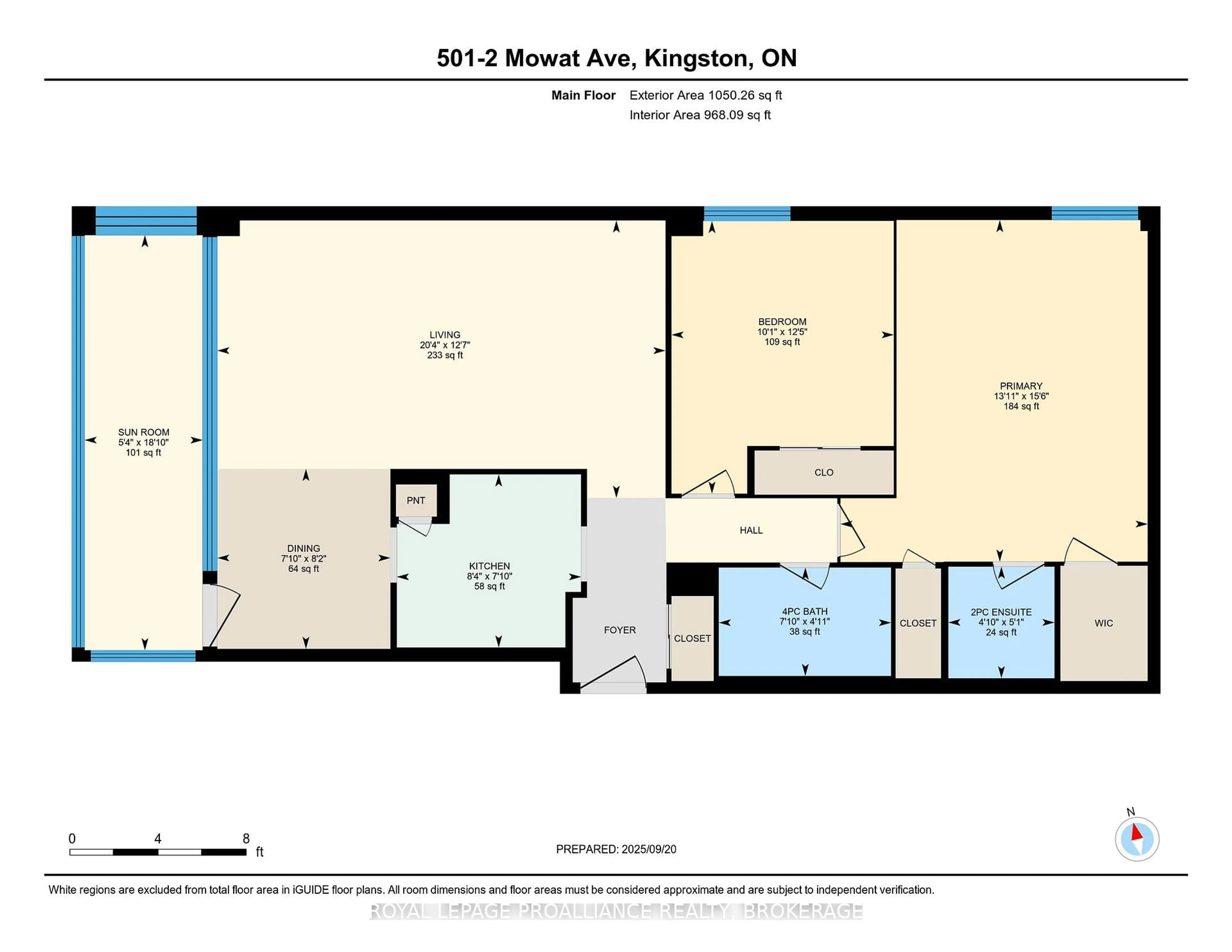 Floor plan for 2 Mowat Ave #501, Kingston Ontario K7M 1K1