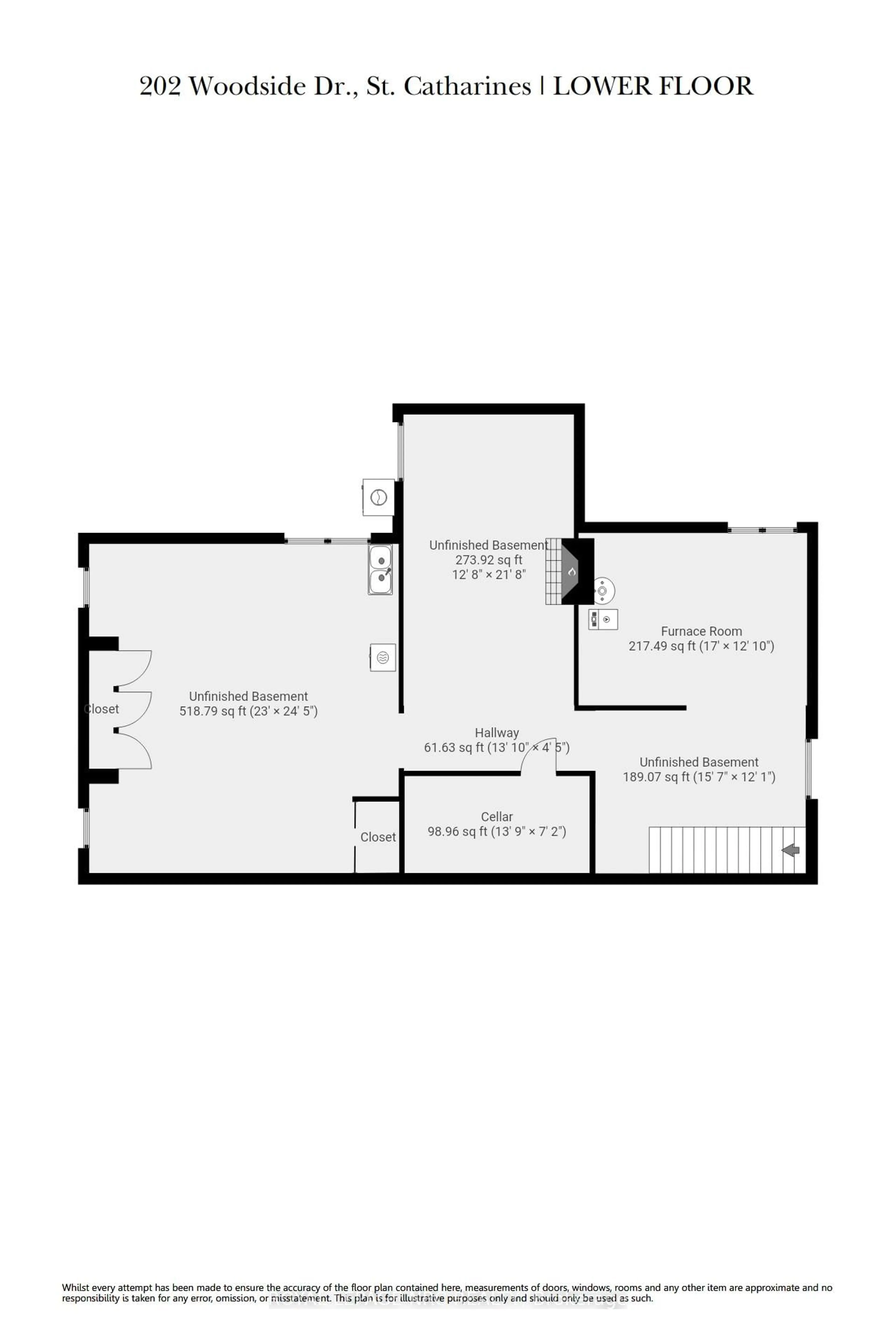 Floor plan for 202 Woodside Dr, St. Catharines Ontario L2T 1X6
