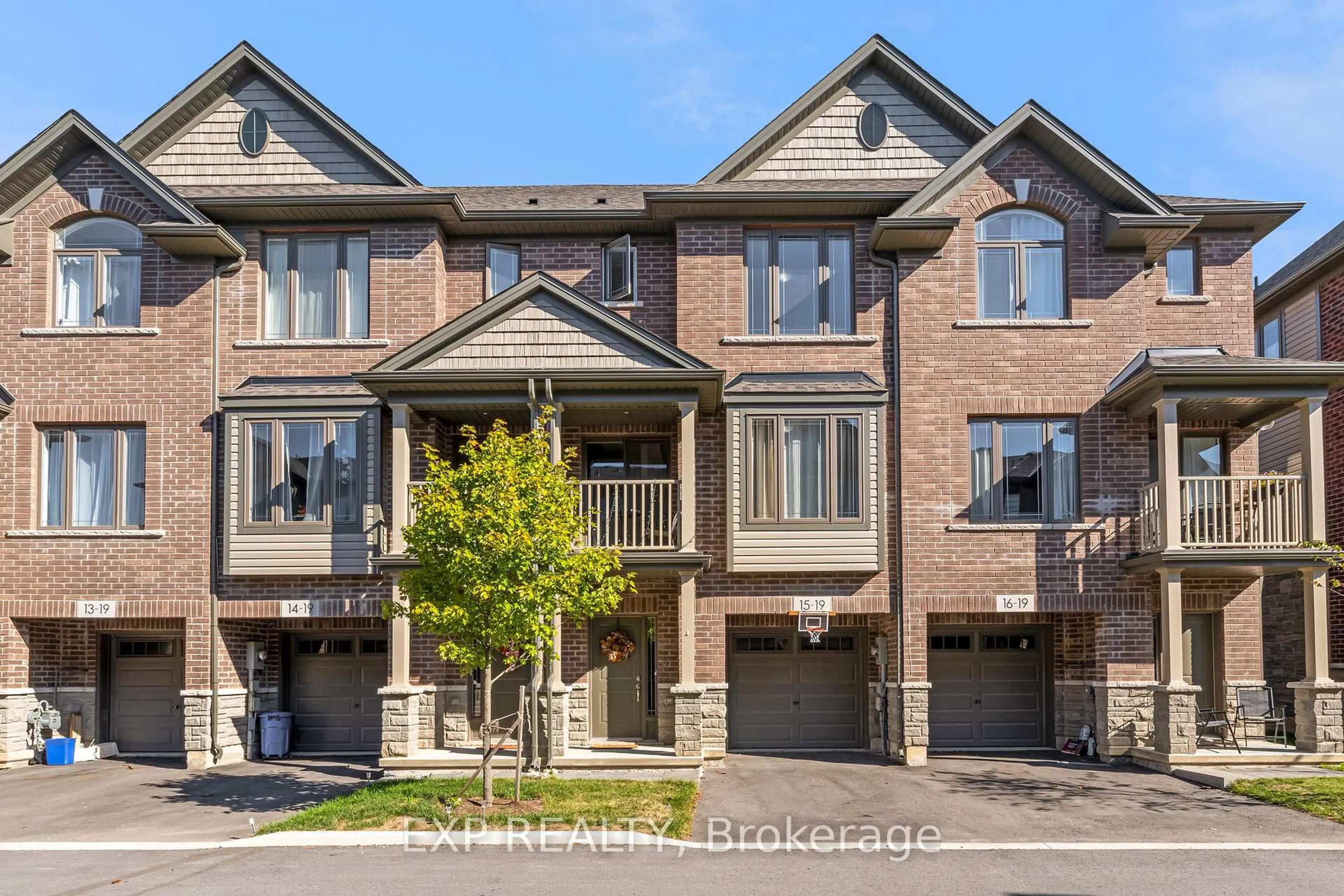 Home with brick exterior material, street for 19 Picardy Dr #15, Hamilton Ontario L8J 0M7
