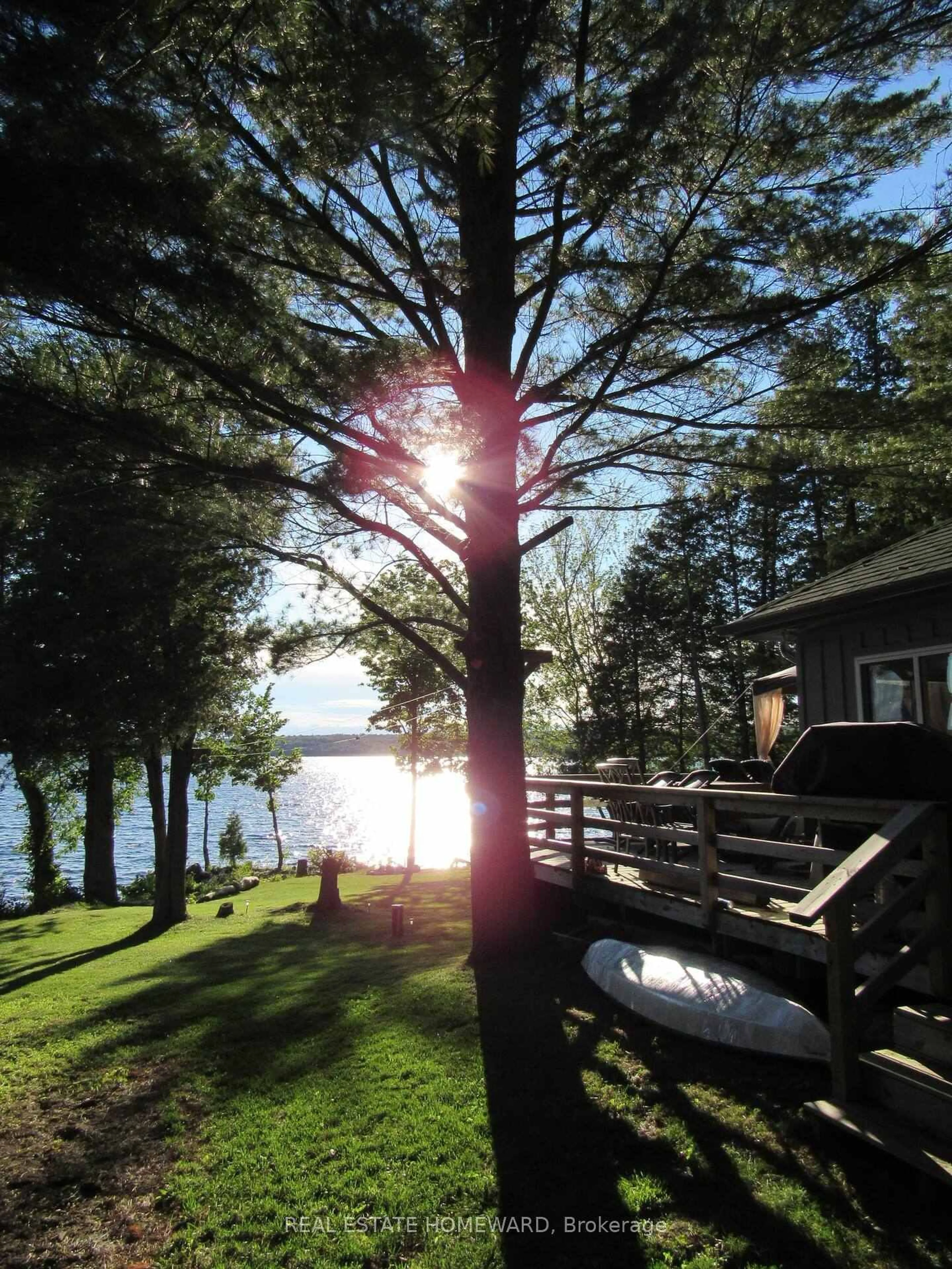 Patio, water/lake/river/ocean view for 409 Marble Point Rd, Limoges Ontario K0K 2M0