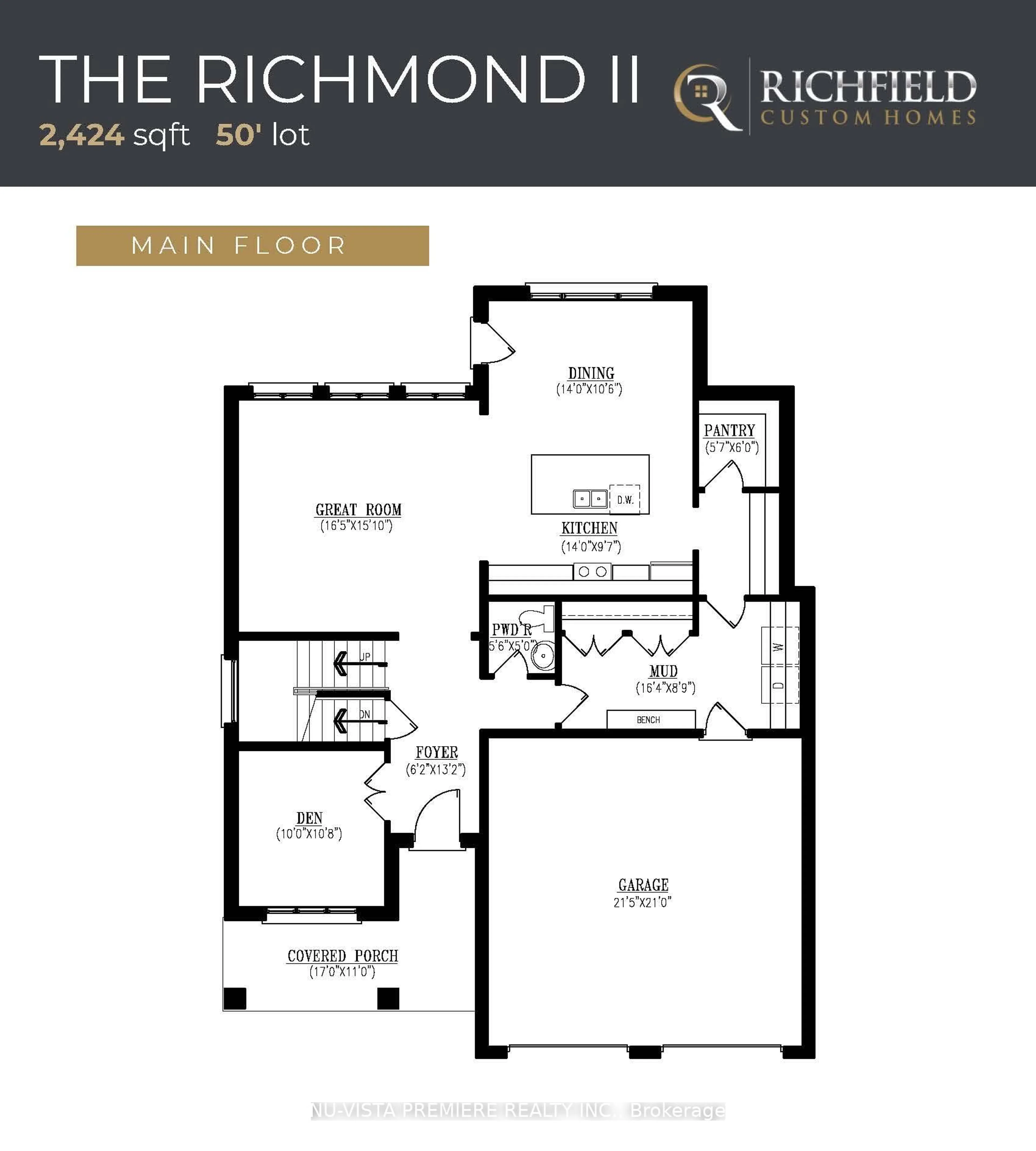 Floor plan for Lot 60 Harvest Lane, Thames Centre Ontario N0L 1G3