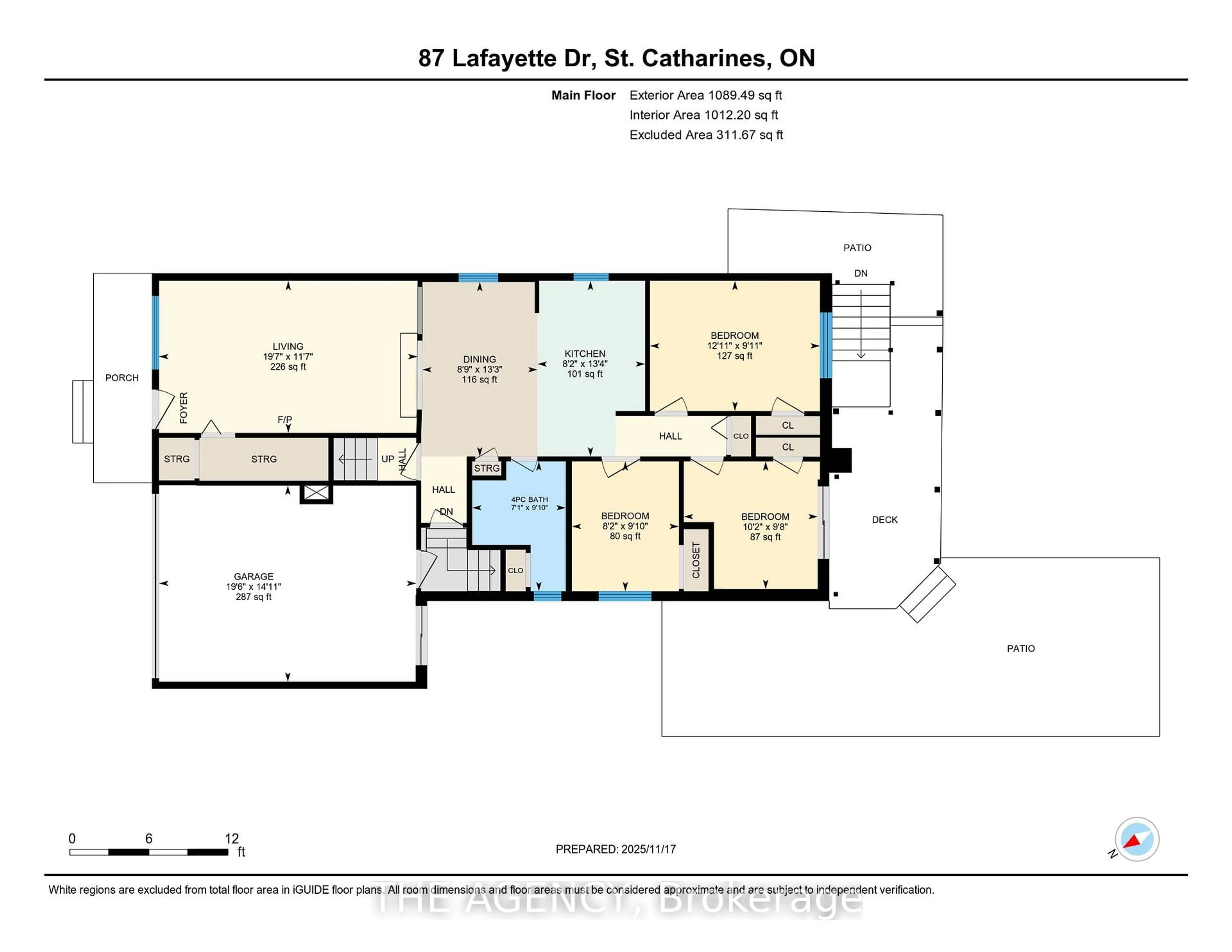 Floor plan for 87 Lafayette Dr, St. Catharines Ontario L2N 6C5
