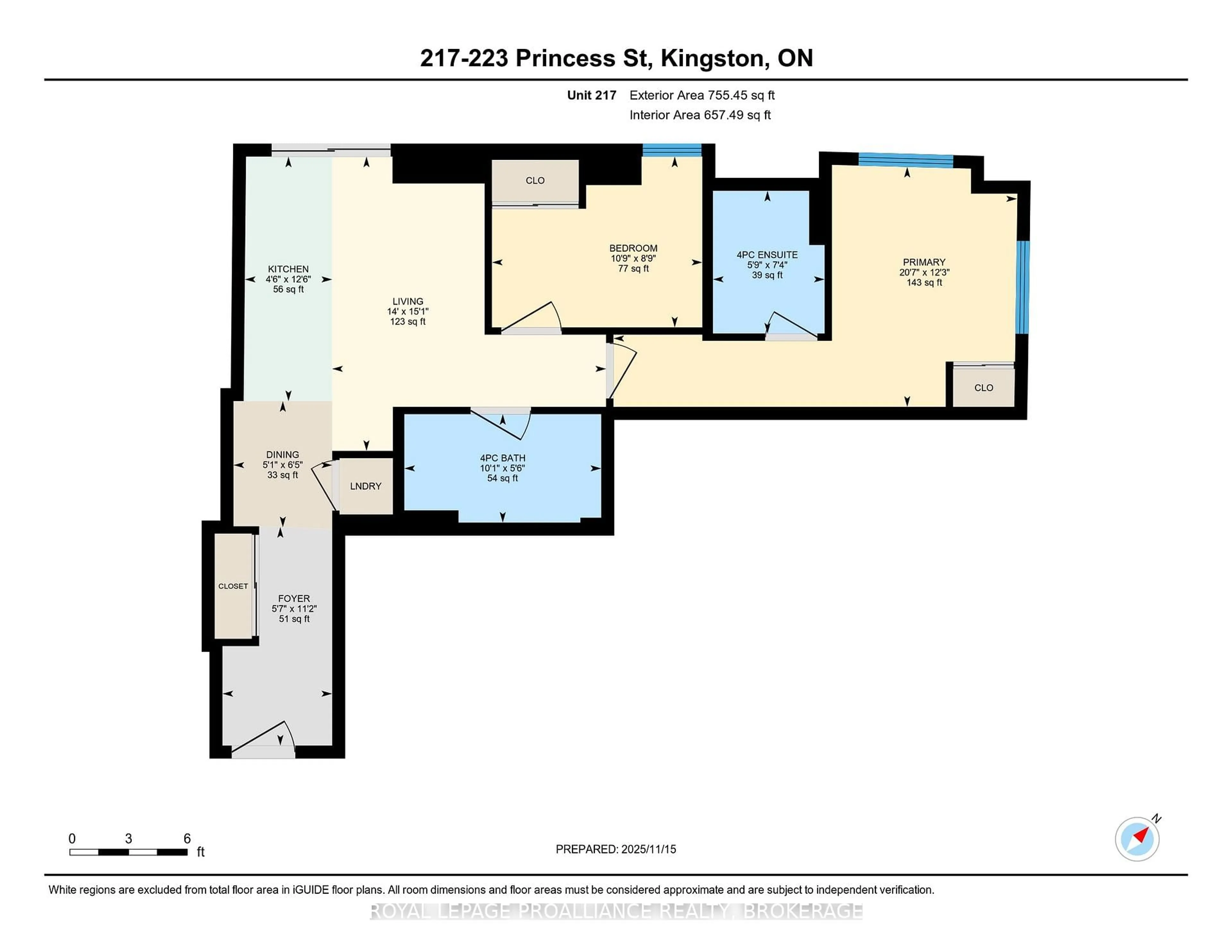 Floor plan for 223 Princess St #217, Kingston Ontario K7L 1B3