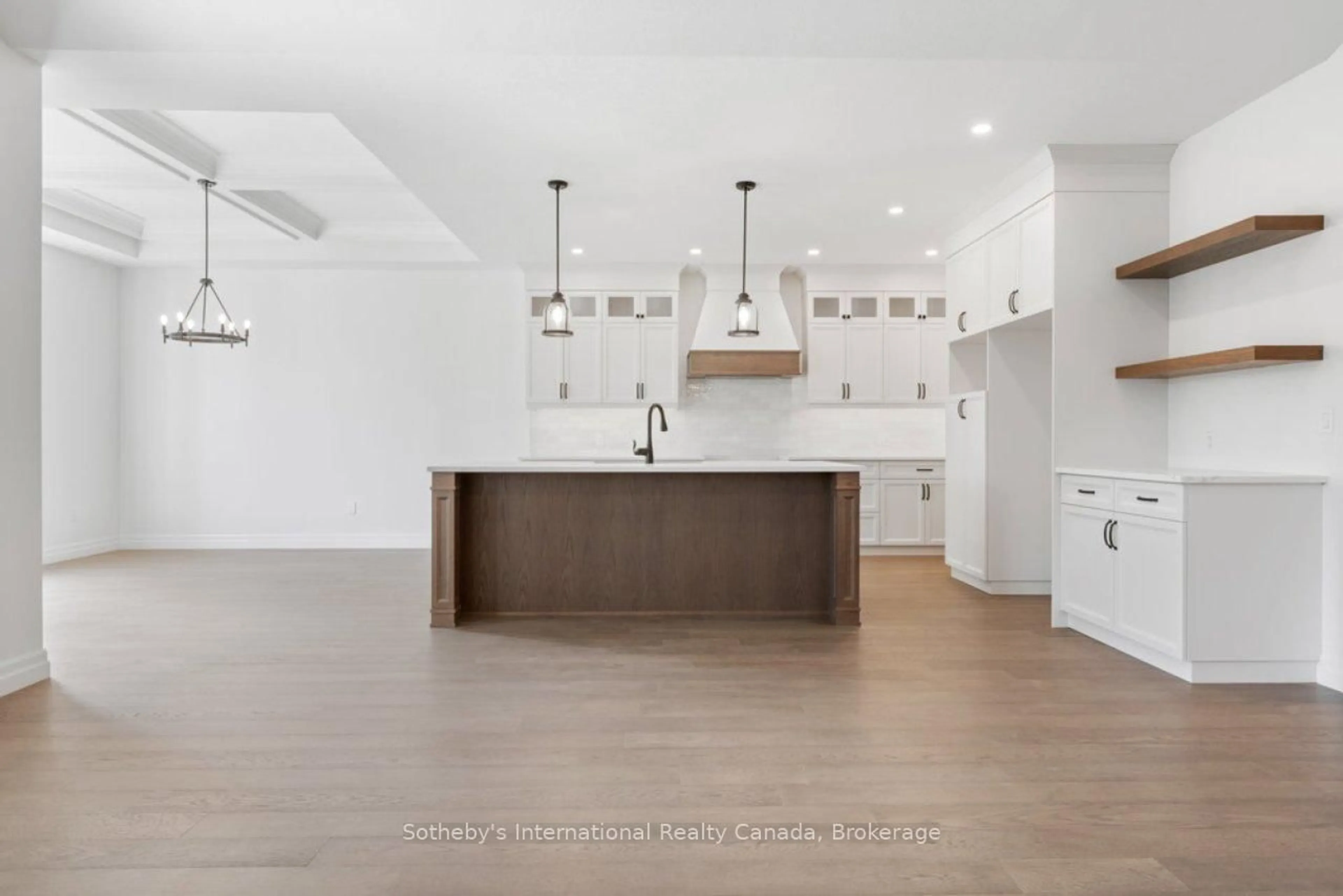 Open concept kitchen, ceramic/tile floor for 77 Cedar St, Brant Ontario N3L 4G1