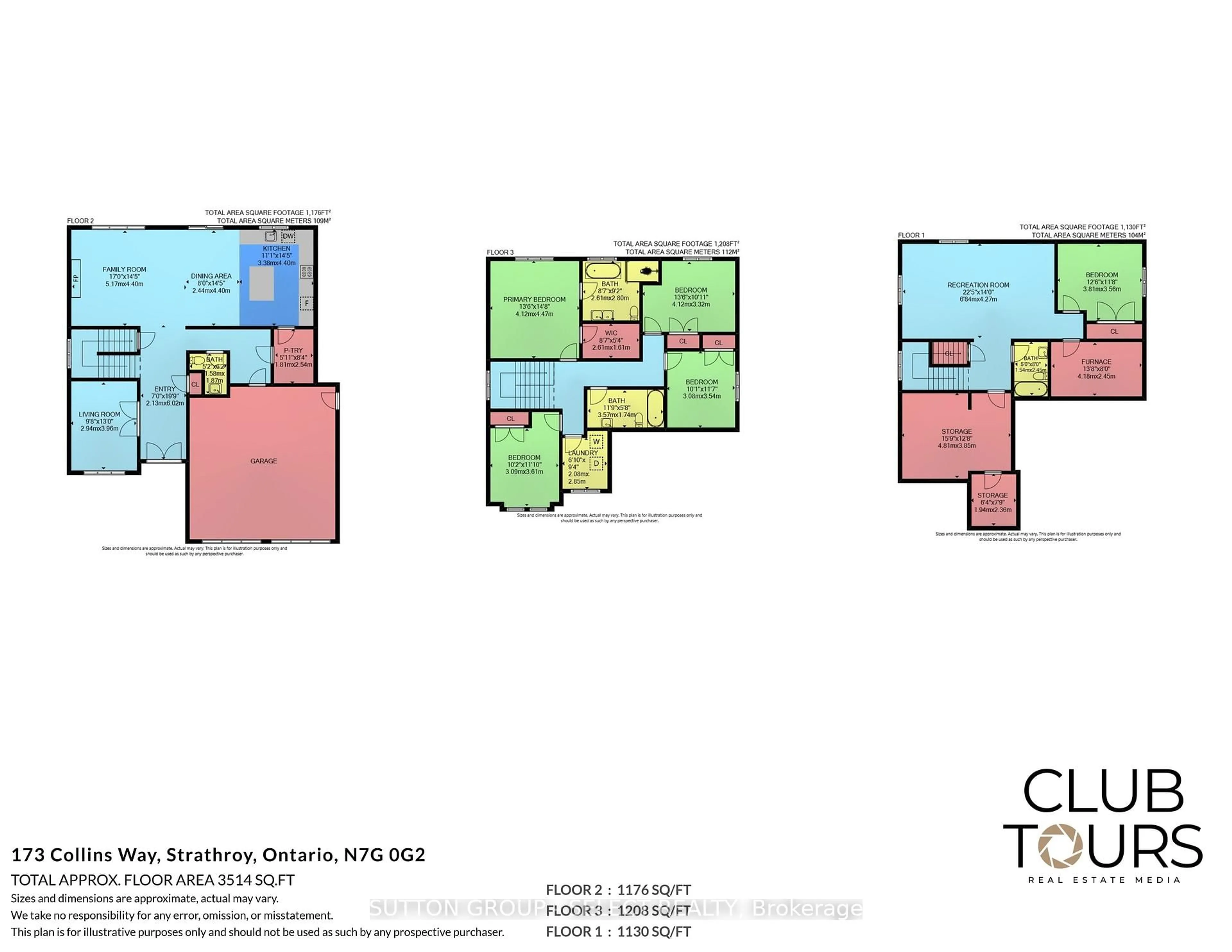 Floor plan for 173 Collins Way, Strathroy-Caradoc Ontario N7G 0G2