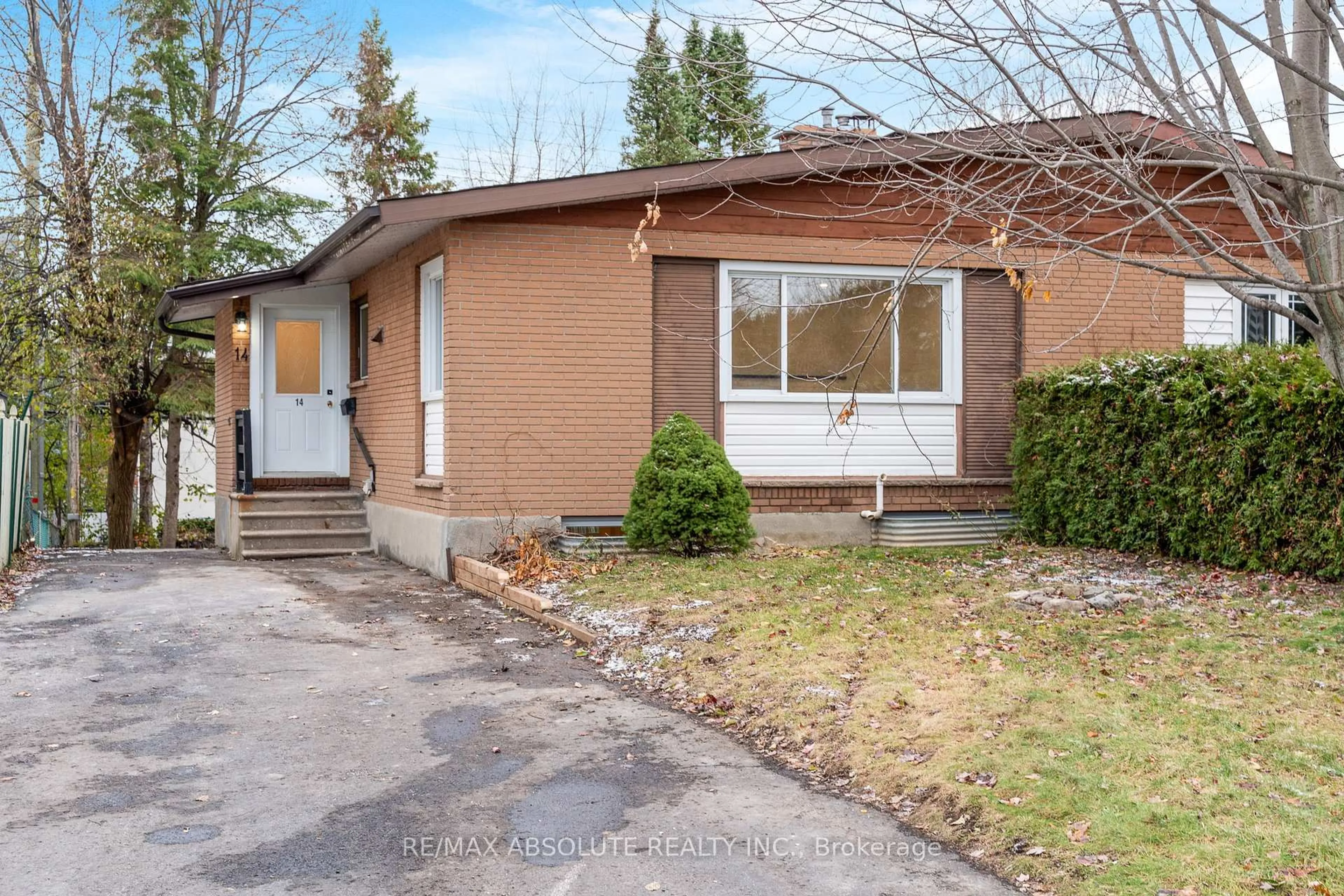 Home with brick exterior material, street for 14 Mulvagh Ave, Ottawa Ontario K2E 6M6