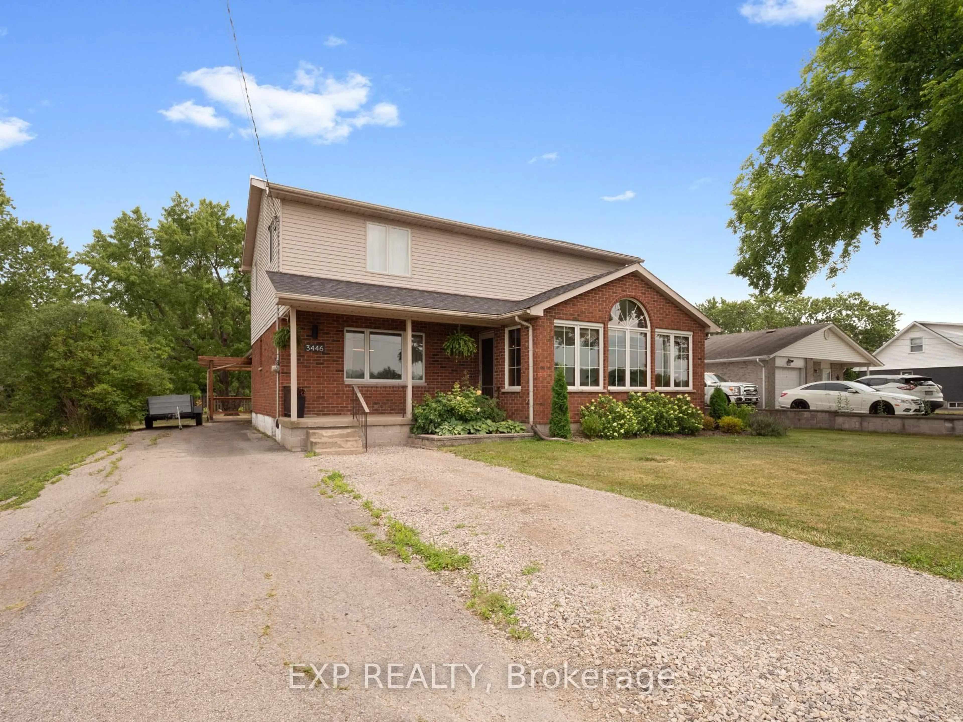 Home with brick exterior material, street for 3446 Black Creek Rd, Fort Erie Ontario L0S 1S0