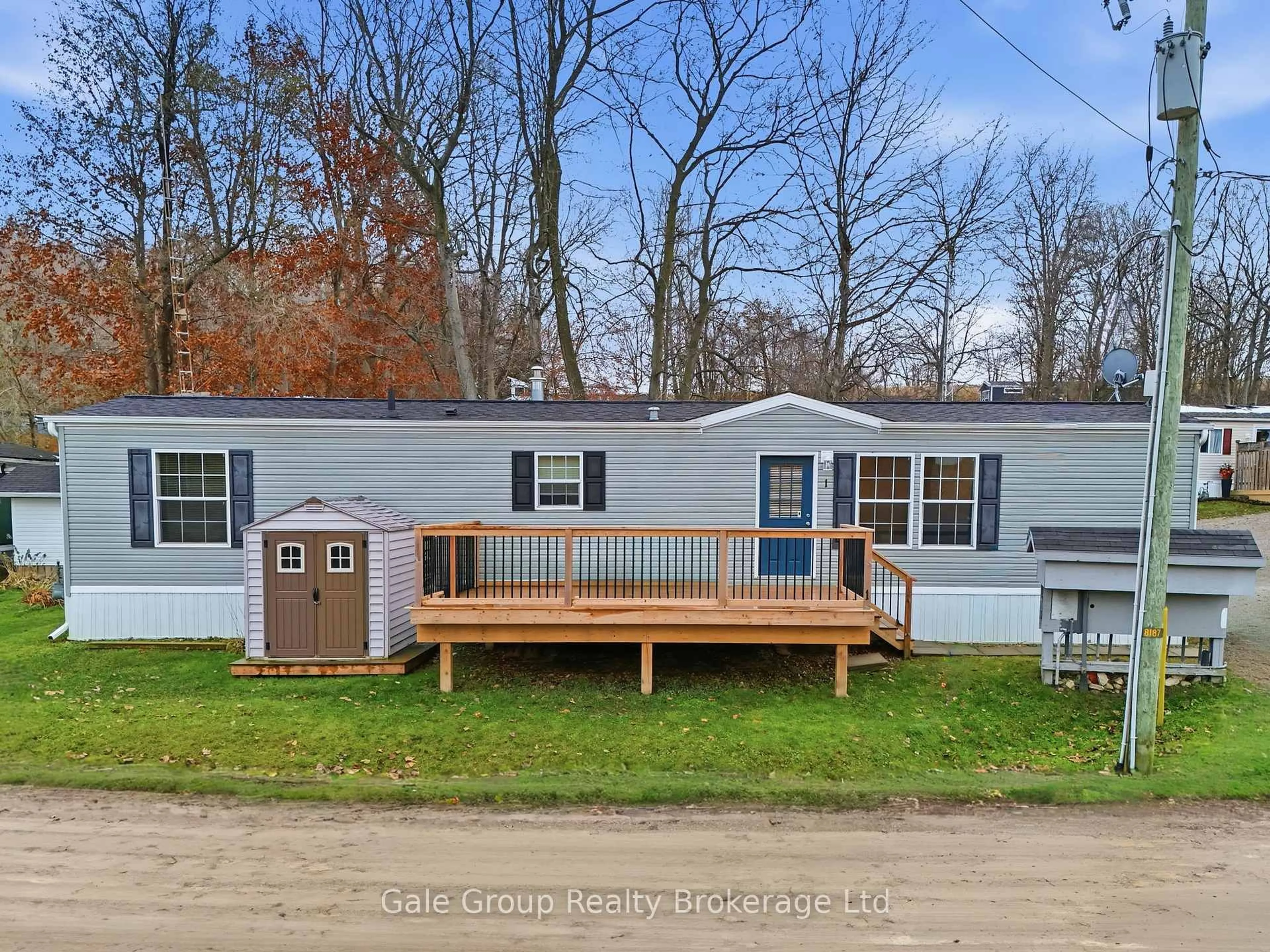 A pic from outside/outdoor area/front of a property/back of a property/a pic from drone, water/lake/river/ocean view for 596101 Oxford 59 Highway ##1 Whylie, East Zorra-Tavistock Ontario N4S 7W1