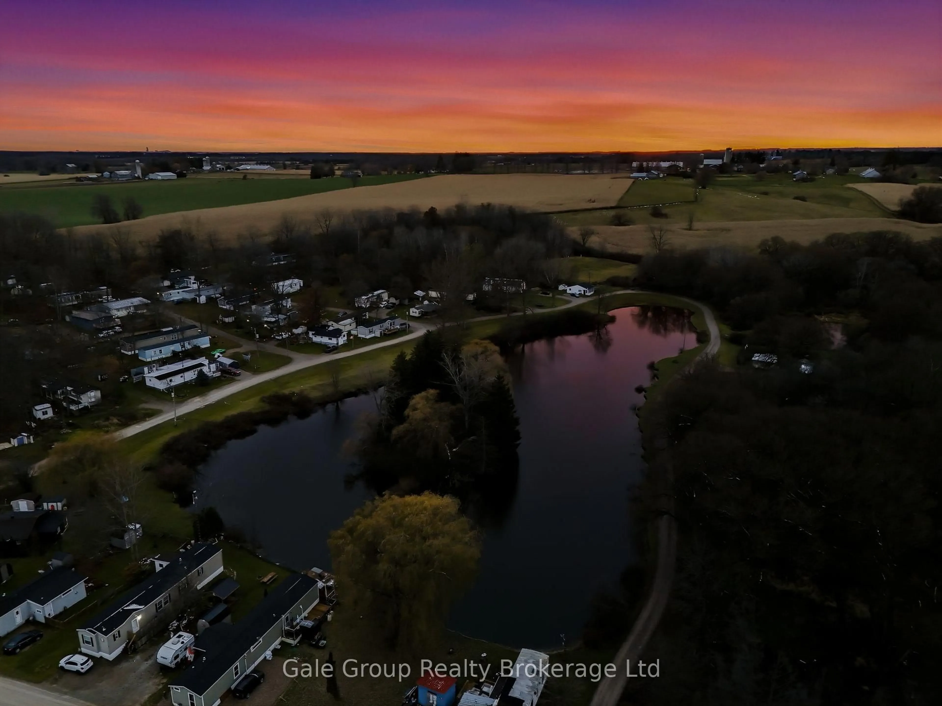 A pic from outside/outdoor area/front of a property/back of a property/a pic from drone, water/lake/river/ocean view for 596101 Oxford 59 Highway ##1 Whylie, East Zorra-Tavistock Ontario N4S 7W1