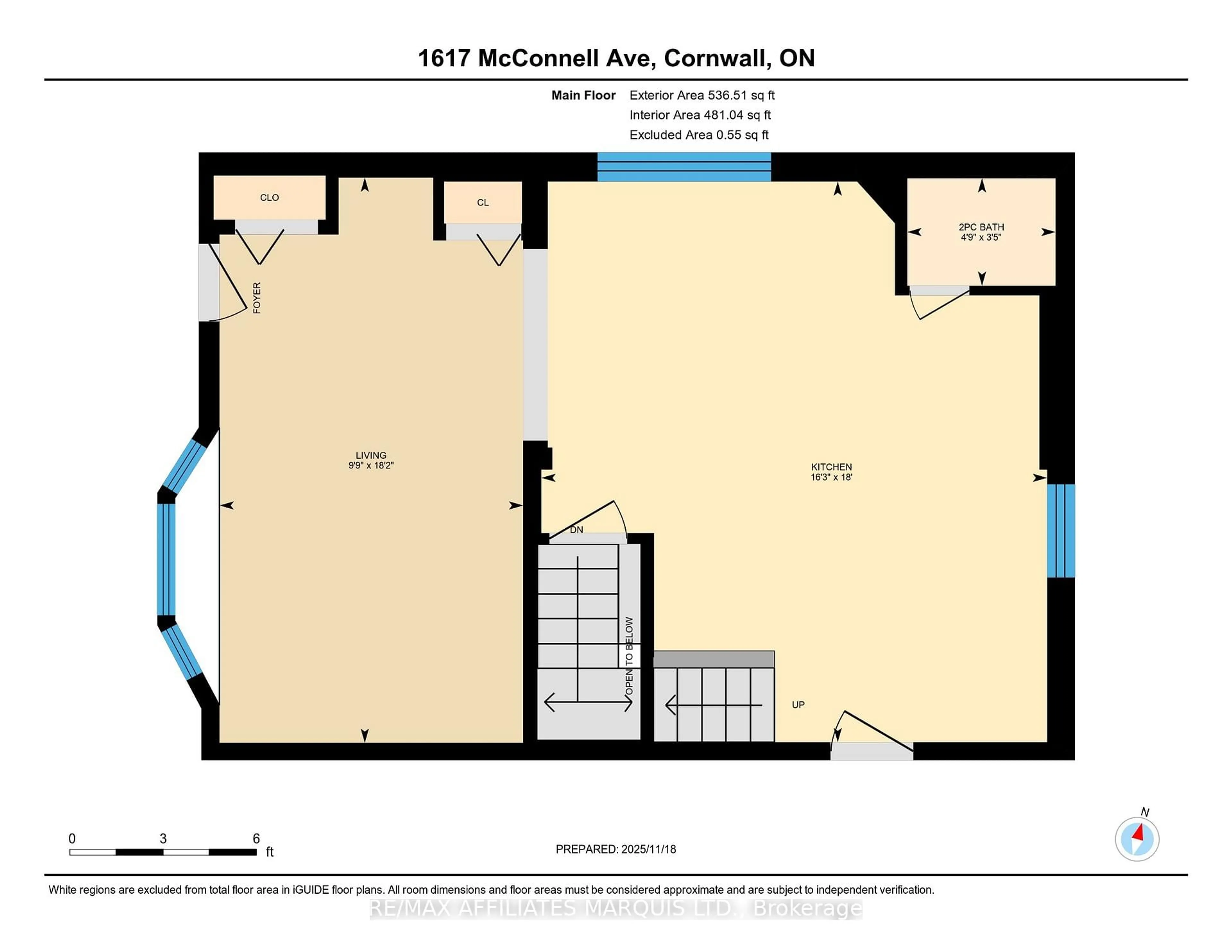 Floor plan for 1617 OLD McConnell Ave, Cornwall Ontario K6H 7G8