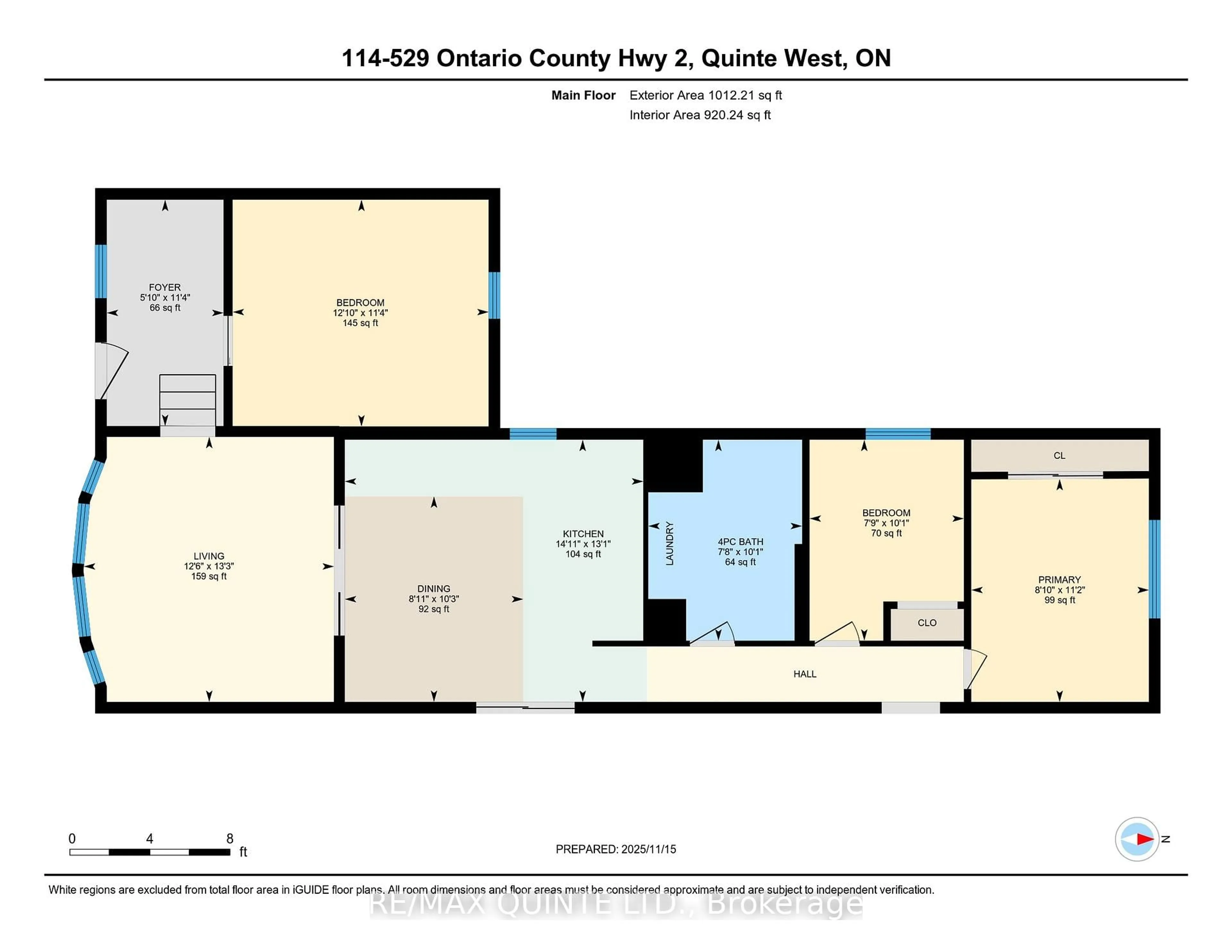 Floor plan for 529 Old Highway 2 #114, Quinte West Ontario K8V 5P5