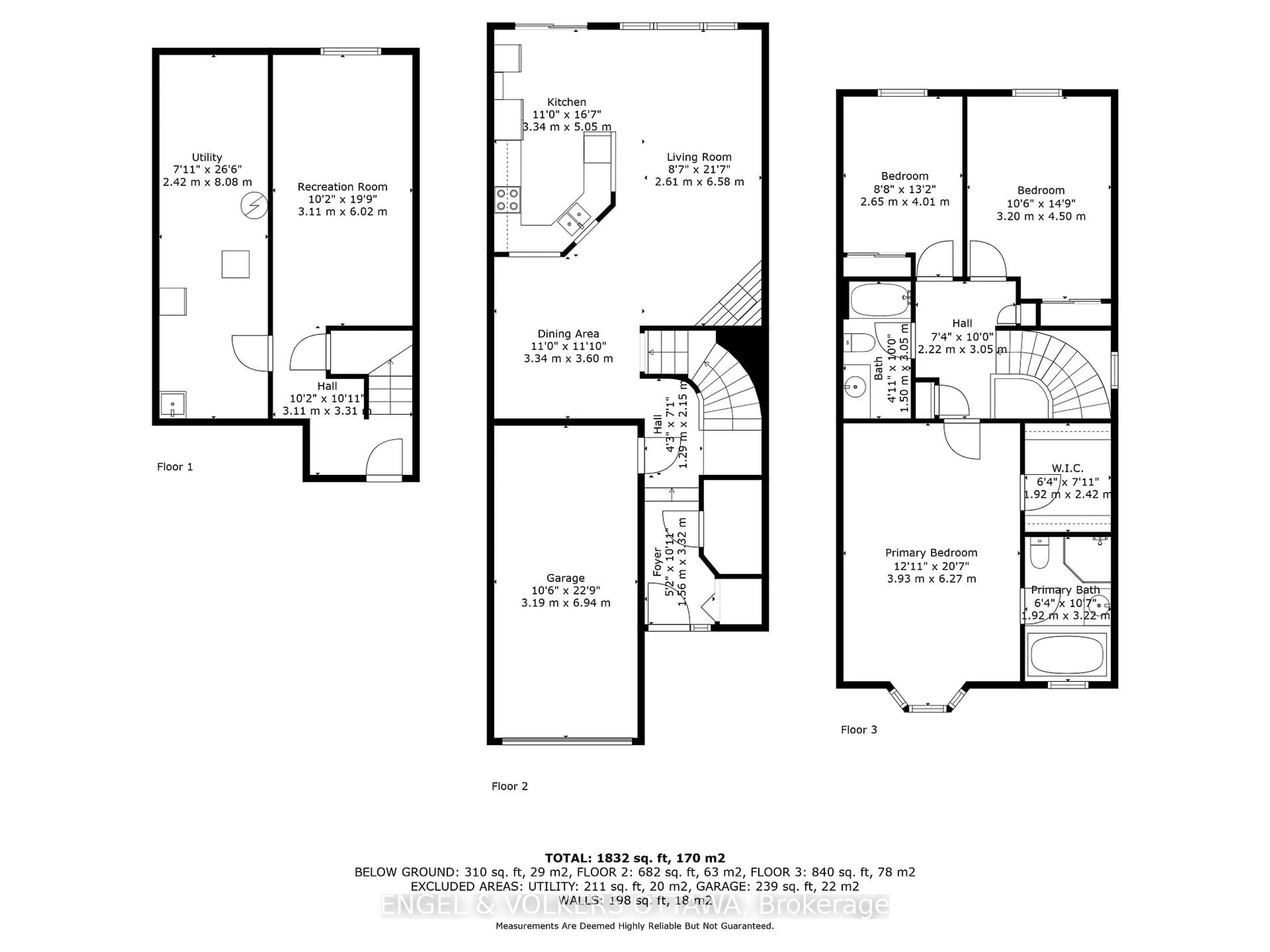 Floor plan for 135 Challenge Cres, Ottawa Ontario K4A 0T9
