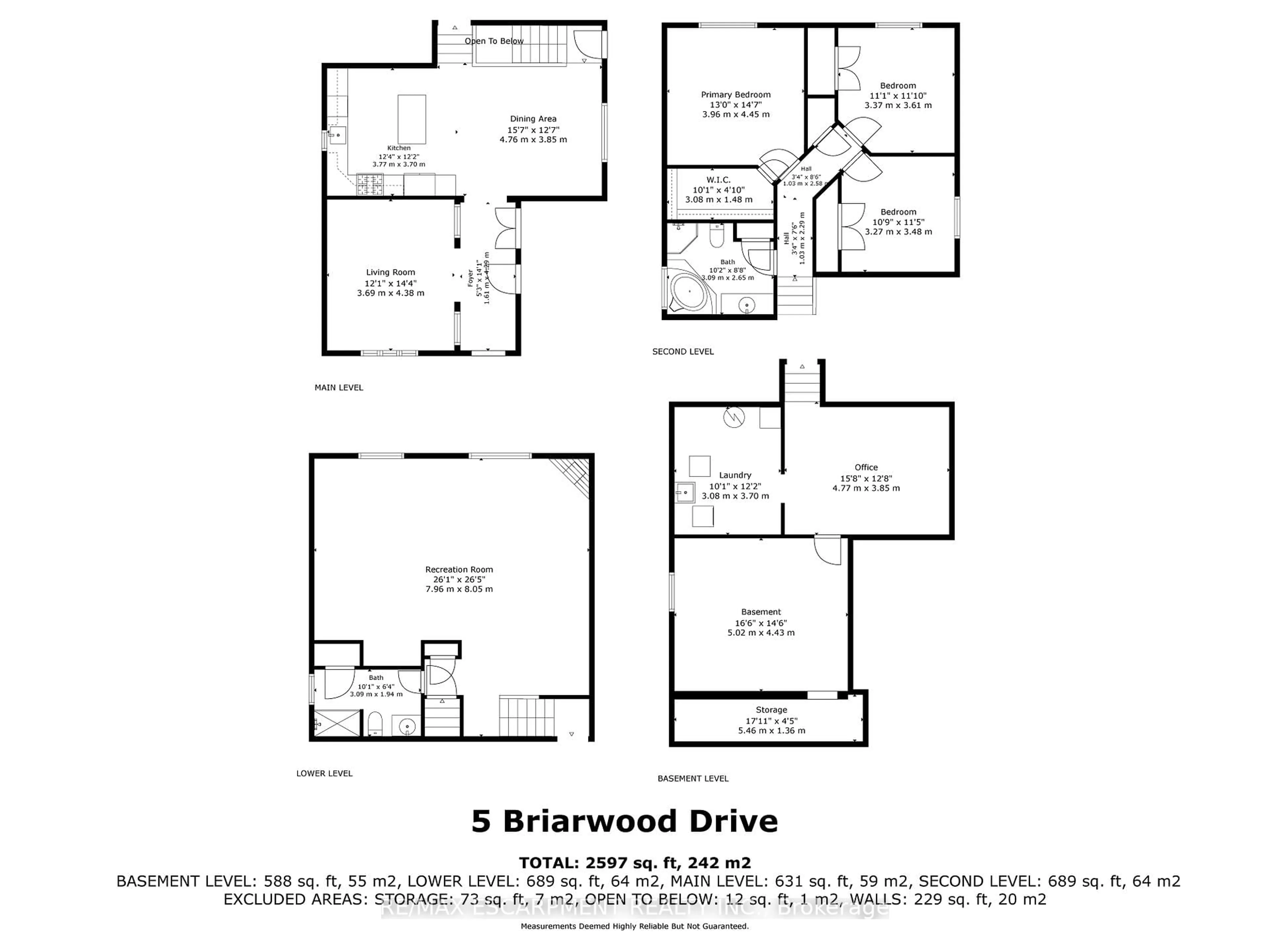Floor plan for 5 Briarwood Dr, St. Catharines Ontario L2S 4A7