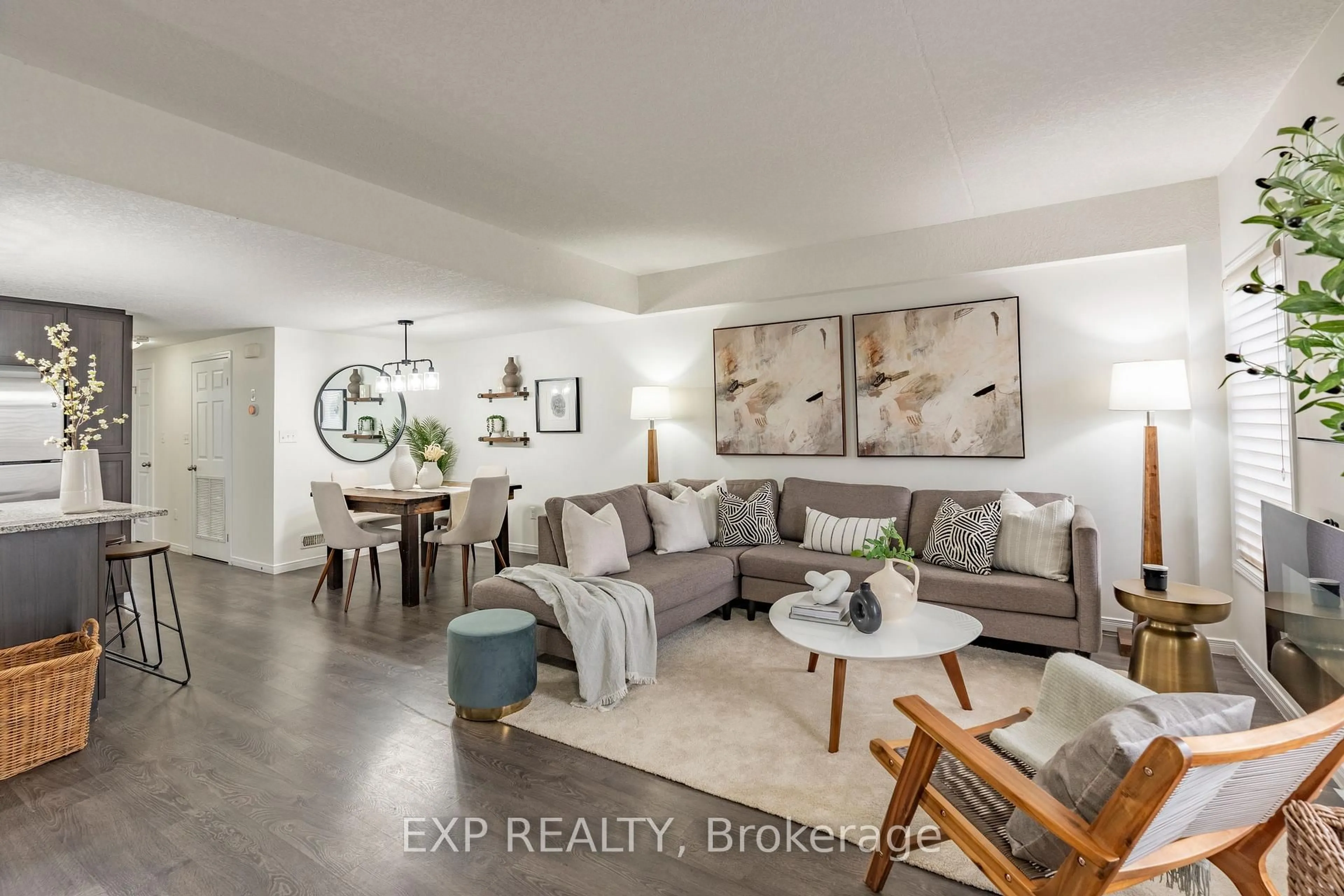 Living room with furniture, unknown for 1662 Fischer Hallman Rd #H, Kitchener Ontario N2R 0C6